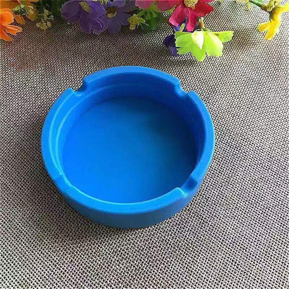 Heat Resistant Silicone Ashtray - Yellow Desktop Cigarette Ash Holder for Indoor & Outdoor Smoking Areas - Perfect for Home, Office, Patio, and Car Use