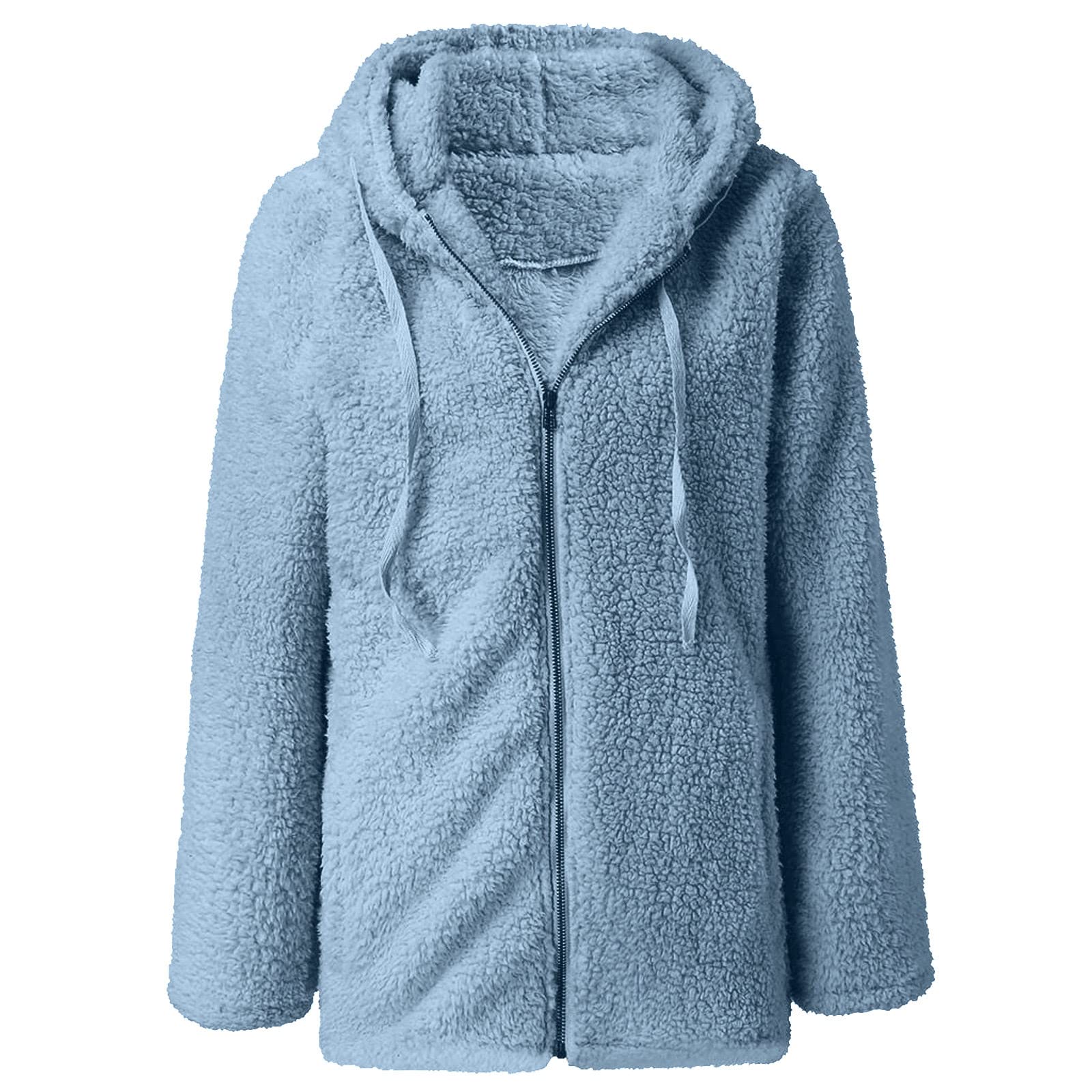 YRAETENM Women's Fleece Jacket - Warm Fuzzy Teddy Coat for Fall & Winter | Casual Outerwear for Daily Wear