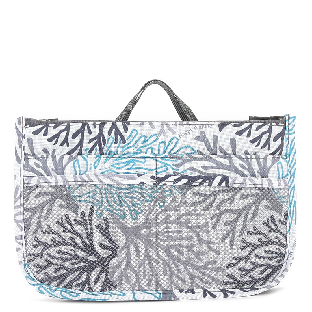 Makiko Large Coral Blue Bag Organizer - Premium Travel & Handbag Storage Solution for Women | Perfect for Purses, Totes & Luggage