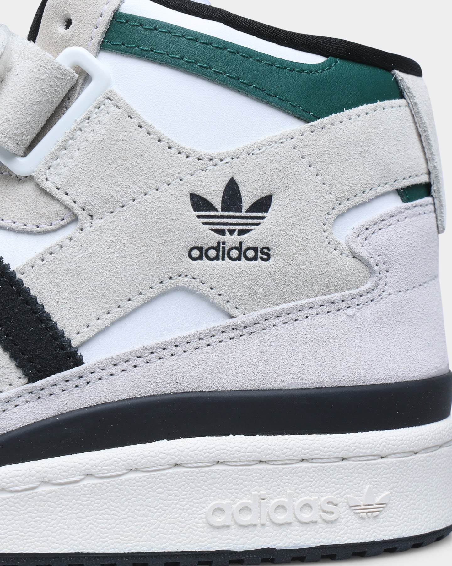 Adidas Women's Forum Mid Sneakers - White/Core Black/Collegiate Green Athletic Shoes for Running, Gym & Casual Wear