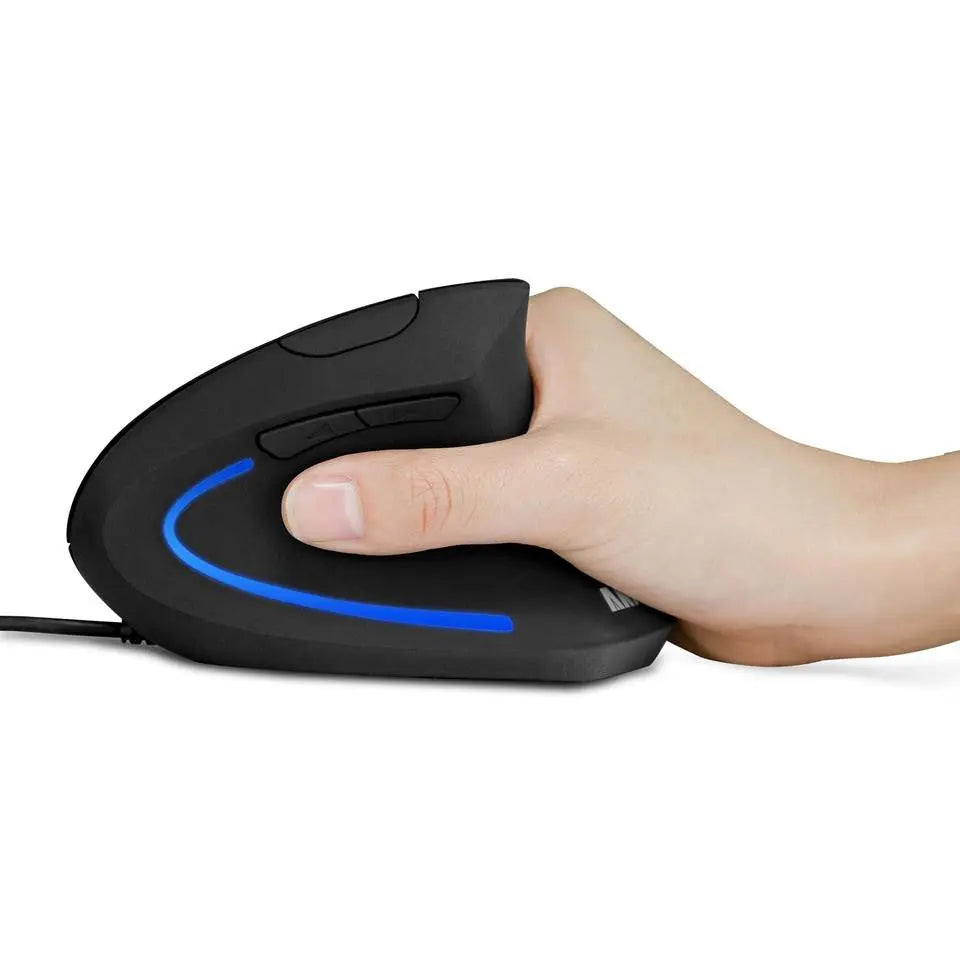 Ergonomic Vertical Mouse with USB Wired Connection - Comfortable Optical Mouse for Office & Gaming (A7851) - Perfect for Long Computer Sessions & Reducing Wrist Pain