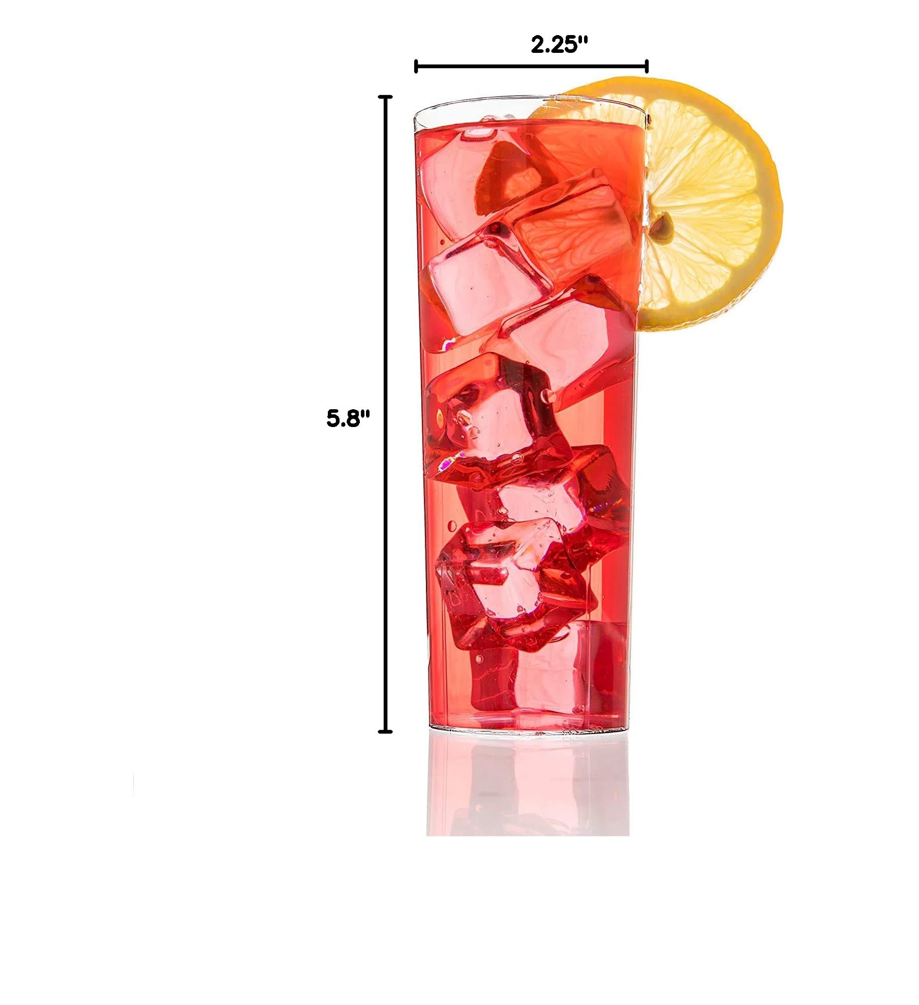 144-Pack 10 oz Hard Plastic Highball Glasses - Clear Tall Collins Drinking Cups for Scotch, Whiskey, Smoothies, Cocktails - Durable & Shatterproof for Parties, Weddings, Bars & Home Entertaining