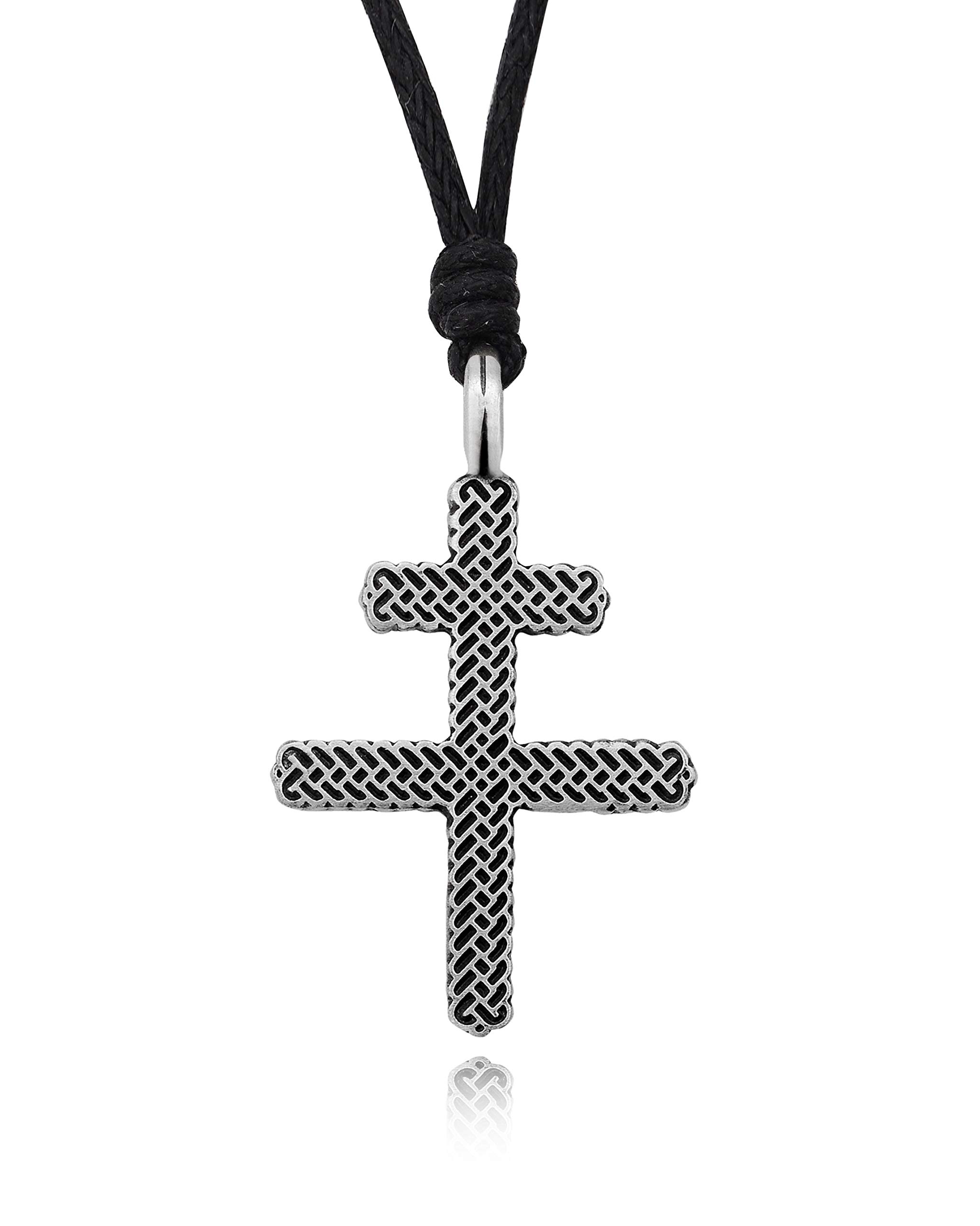 Celtic Cross Silver Pewter Charm Necklace for Women - Elegant Pendant Jewelry Gift for Her - Perfect for Everyday Wear, Special Occasions & Gifts