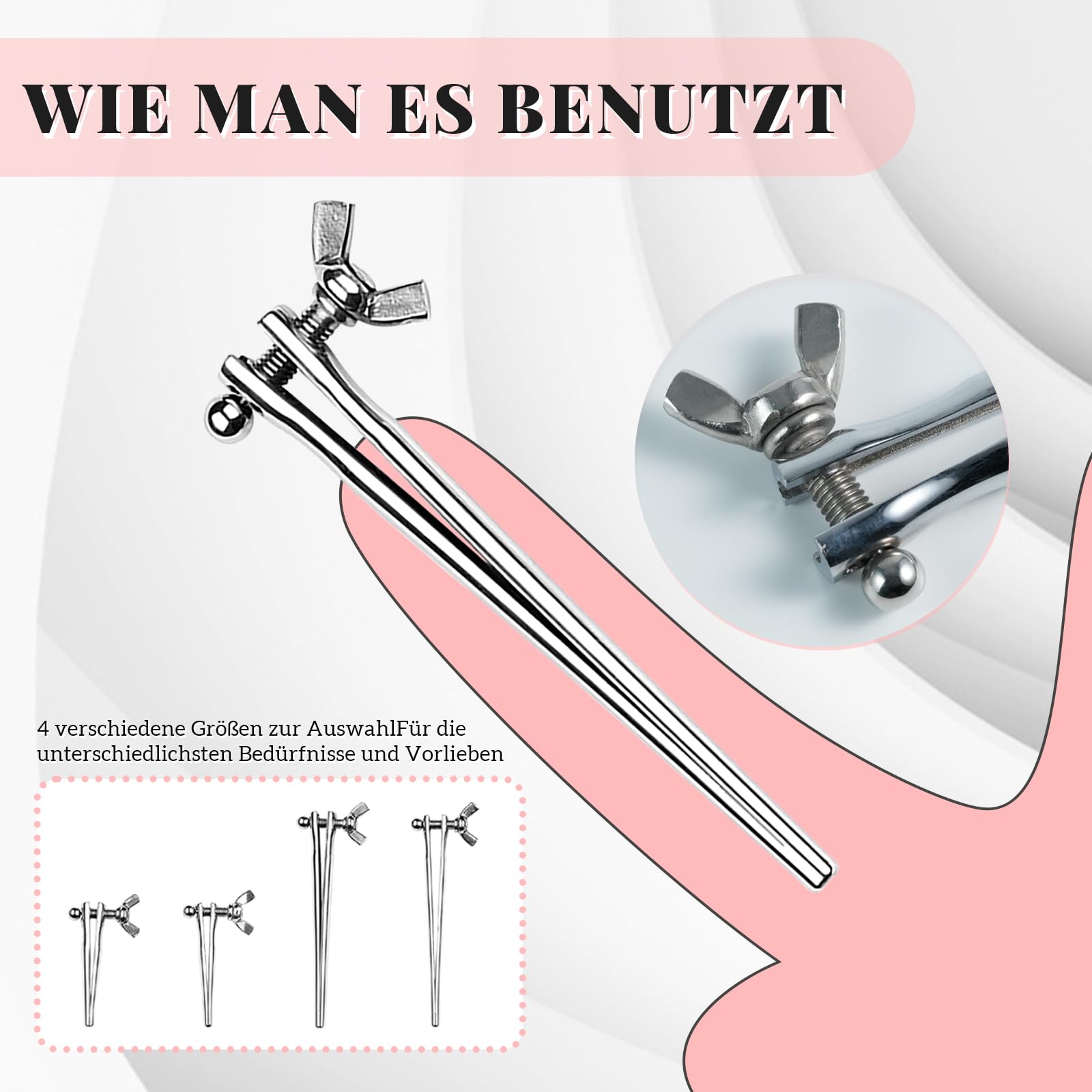 Stainless Steel Urethral Dilator with Adjustable Screw - Hollow Penis Plug, Urethral Catheter & SM Sex Toys for Men - Prostate Massager (6mm, Short) - Perfect for BDSM Play, Medical Training & Sensual Exploration