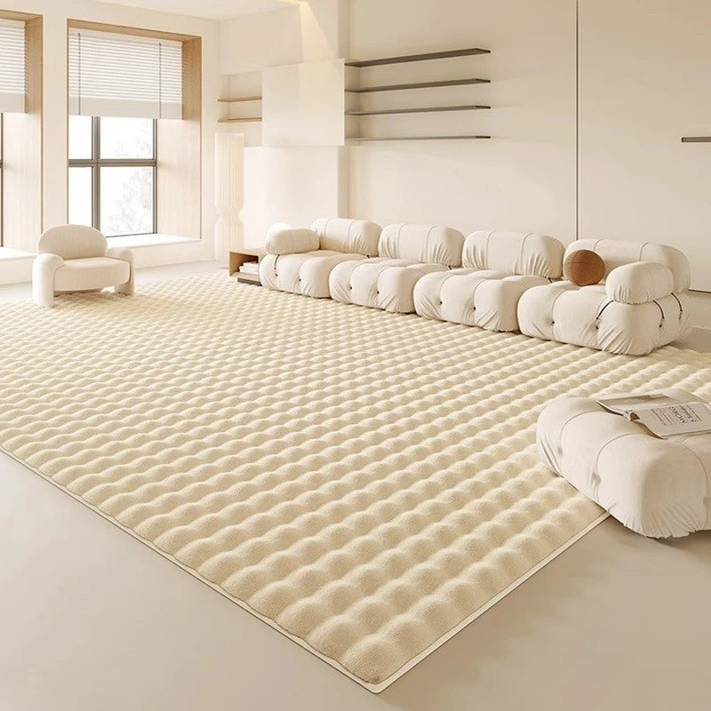 Soft Indie Plush Faux Rabbit Fur Area Rug - Minimalist Home Decor for Living Room, Bedroom & Nursery - Cozy & Stylish Floor Mat for Modern Spaces
