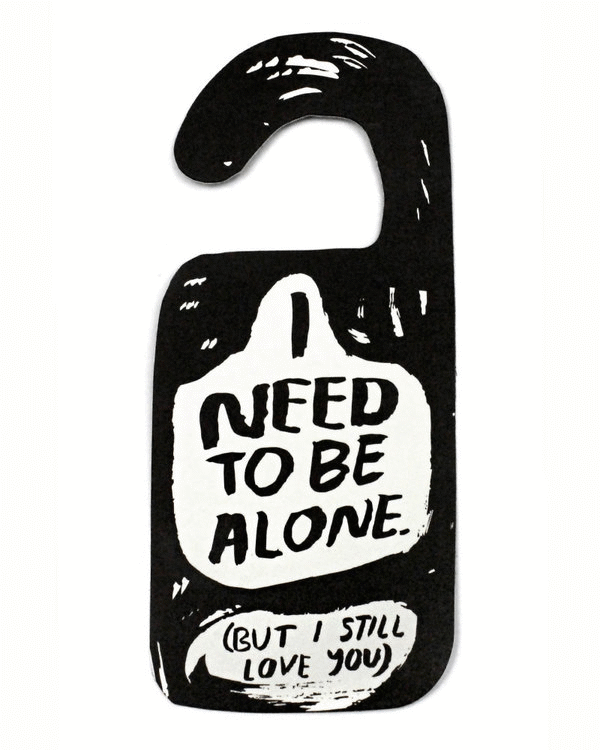 Alone Time Reversible Door Hanger - Privacy Sign for Bedroom, Office & Bathroom - Perfect for Quiet Moments, Meditation & Focus