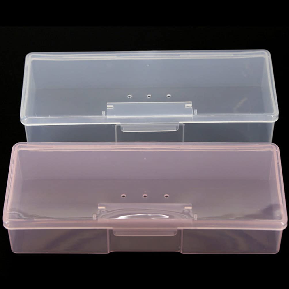 Minkissy Nail Art Tool Storage Box - 4pcs Manicure & Pedicure Organizer Case with Brush Holder for Professional Nail Technicians | Perfect for Salon, Home Use & Travel Nail Kit Organization