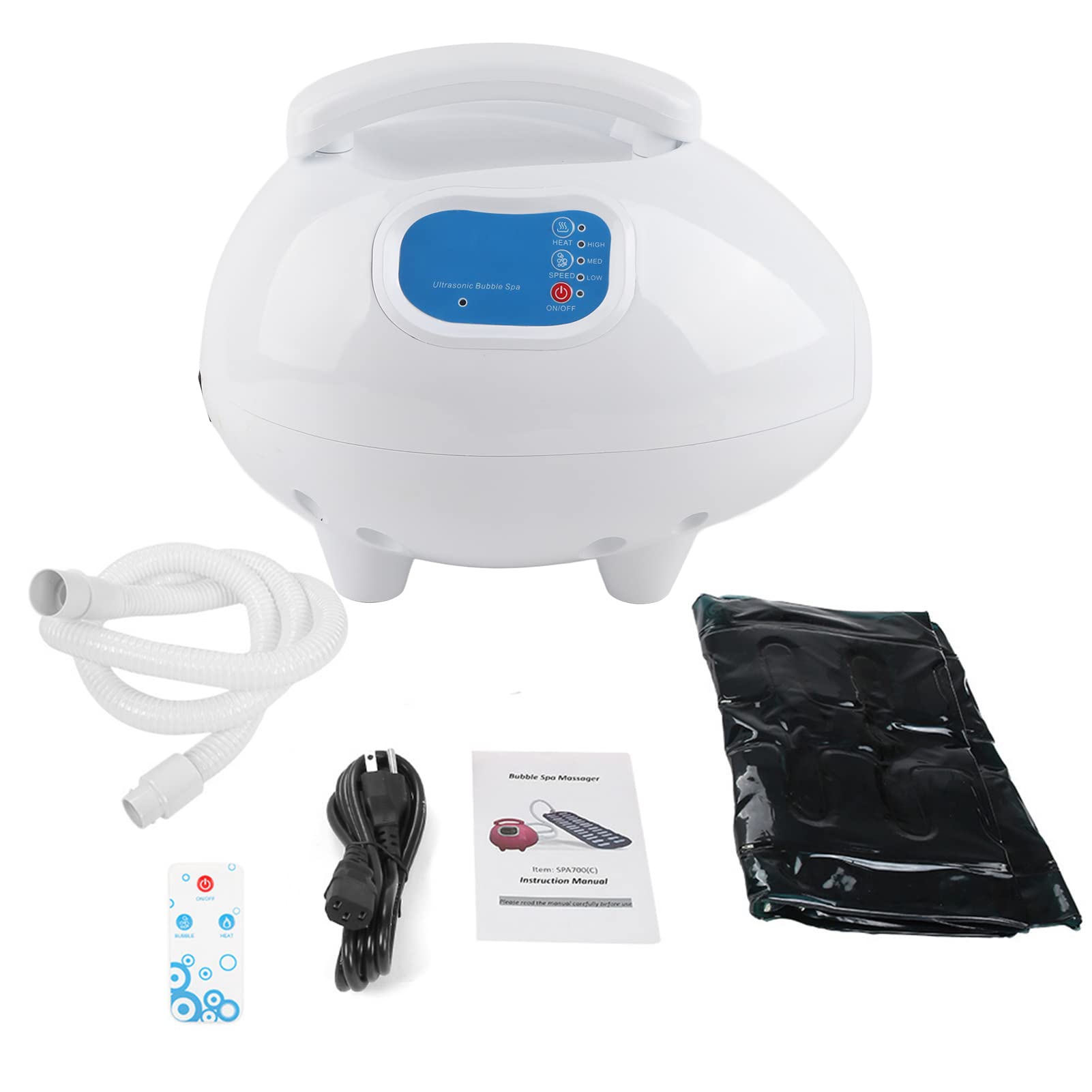 Adjustable Bubble Bath Mat Tub Spa Massager with Air Hose - Non-Slip Design, US Plug (110V AC, 100-120V) - Perfect for Relaxation, Hydrotherapy & Home Spa Experience