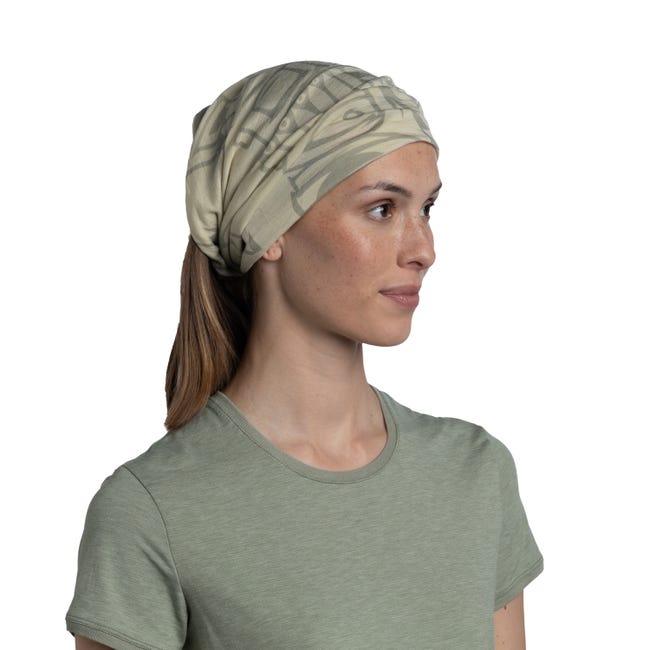BUFF Merino Lightweight Cozumel Pistachio Wool Neck Gaiter - UV Protection & Moisture Wicking for Hiking, Running, Cycling & Outdoor Activities