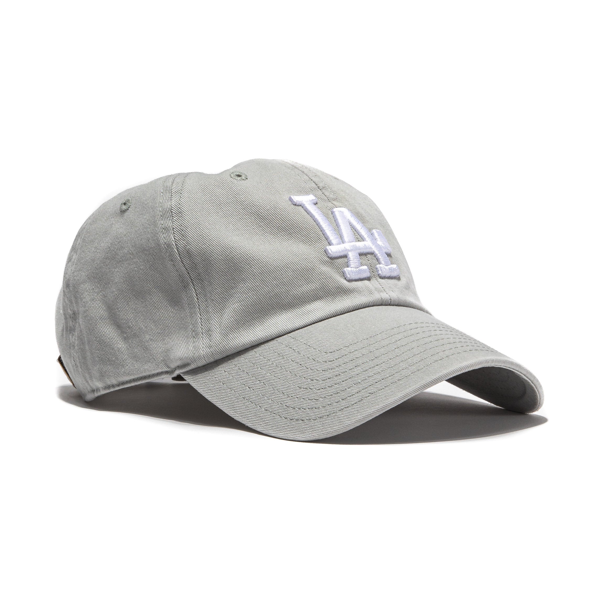 47 Brand Los Angeles Dodgers Cleanup Adjustable Baseball Cap - Gray & White for Men & Women | Perfect for Games, Outdoor Activities & Casual Wear