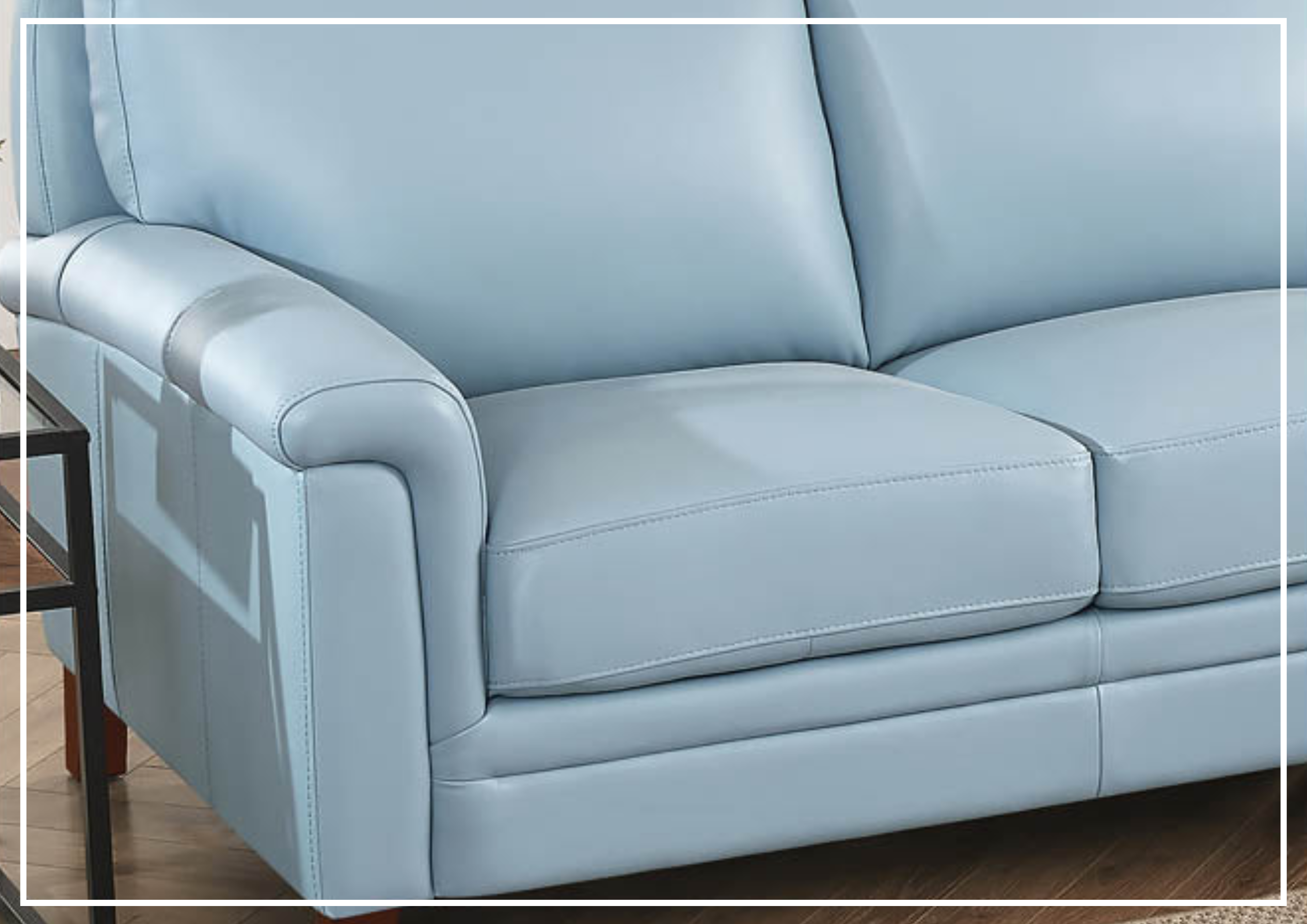 Hydeline Westcott 2-Seater Leather Sofa - Top Grain Genuine Leather, Modern Living Room Furniture for Small Spaces, Perfect for Apartments & Cozy Homes