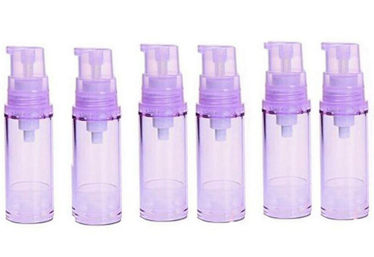 5ml Refillable Airless Vacuum Pump Bottle - Purple Plastic Cosmetic Container for Cream, Lotion & Makeup | Travel-Friendly Toiletries Solution for Skincare, Haircare & Beauty Products | Perfect for Home, Gym & Travel Use