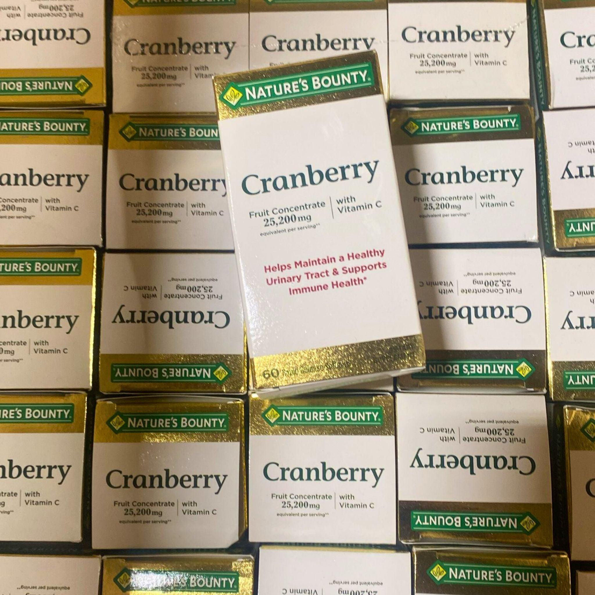 Nature's Bounty Cranberry Supplement 200mg - 50 Count Bottle for Urinary Tract Health & UTI Prevention - Supports Bladder Wellness for Women & Men
