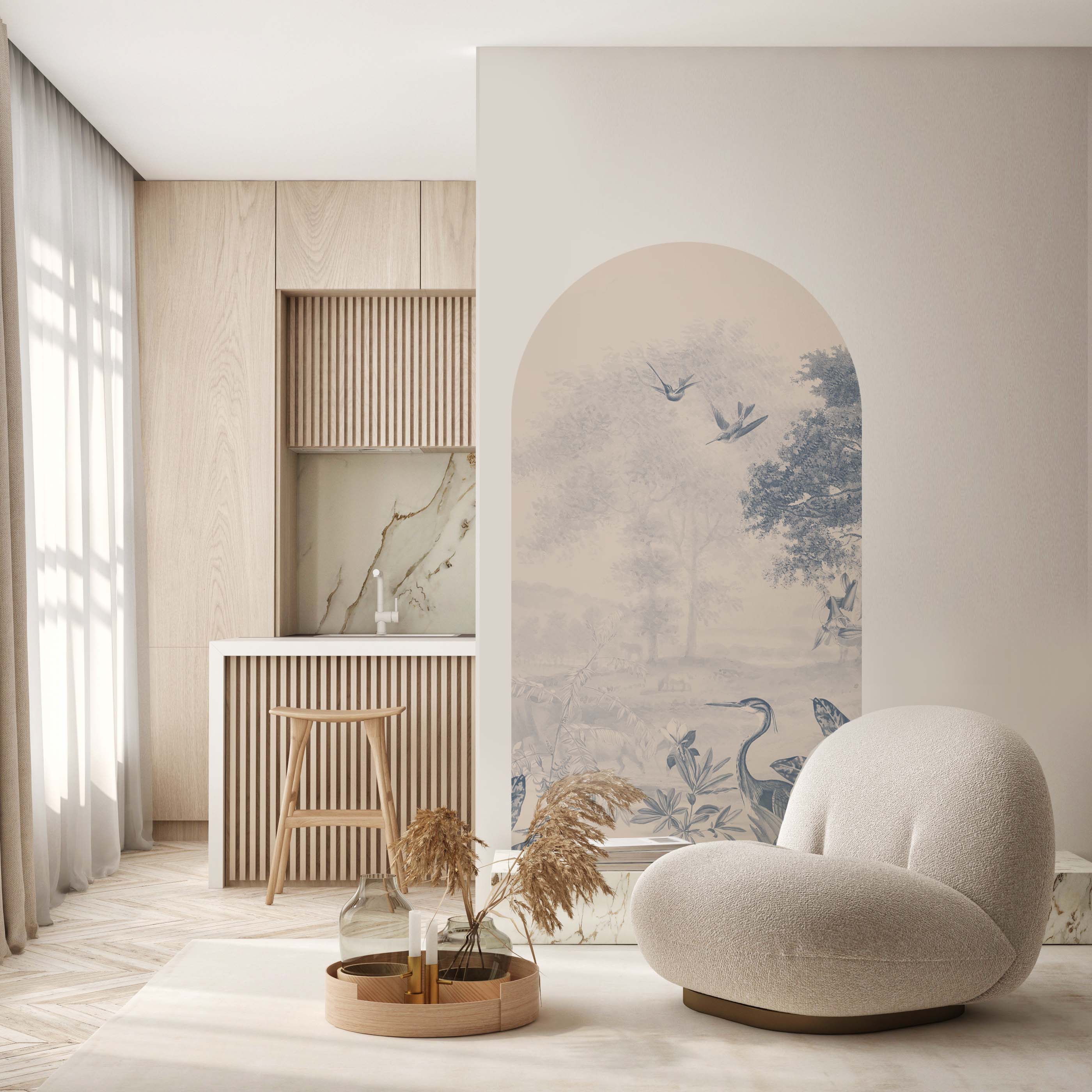 Peel and Stick Arch Wallpaper Decal - Scenic Landscape Self-Adhesive Wall Mural for Home Decor | Perfect for Living Room, Bedroom, and Office Accent Walls