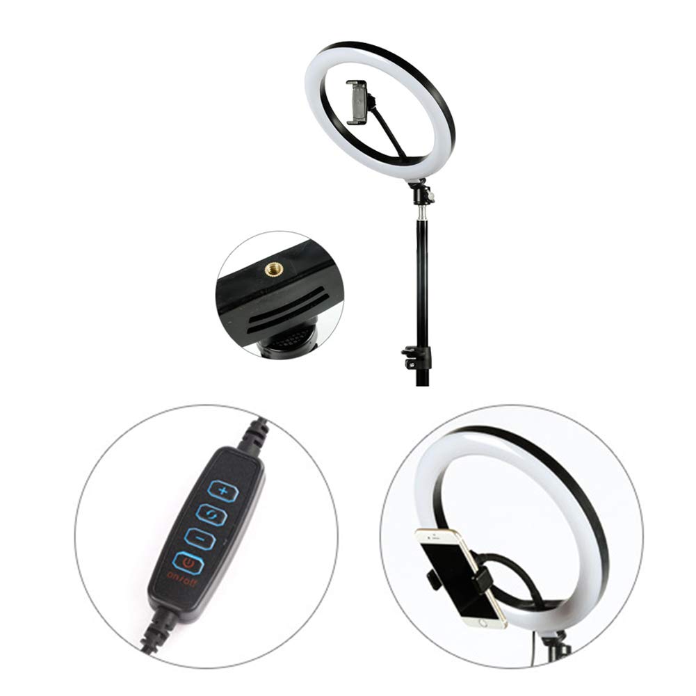 6/10 Inch Adjustable LED Ring Light with Tripod Stand - Professional Photography Lighting for Camera, Phone, YouTube Videos, Live Streaming & Studio Fill Light - Perfect for Content Creators, Vloggers and Makeup Artists