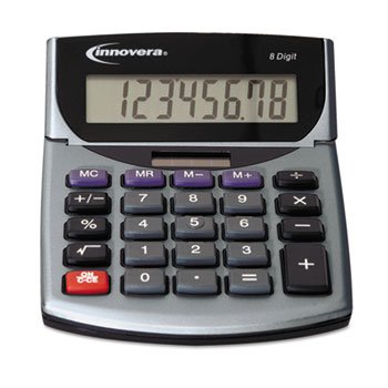 6 Pack INNOVERA 15925 Portable Mini Desk Calculator - 8-Digit LCD Display for Office, School & Home Use | Compact Financial Calculator for Accounting, Budgeting & Math Calculations