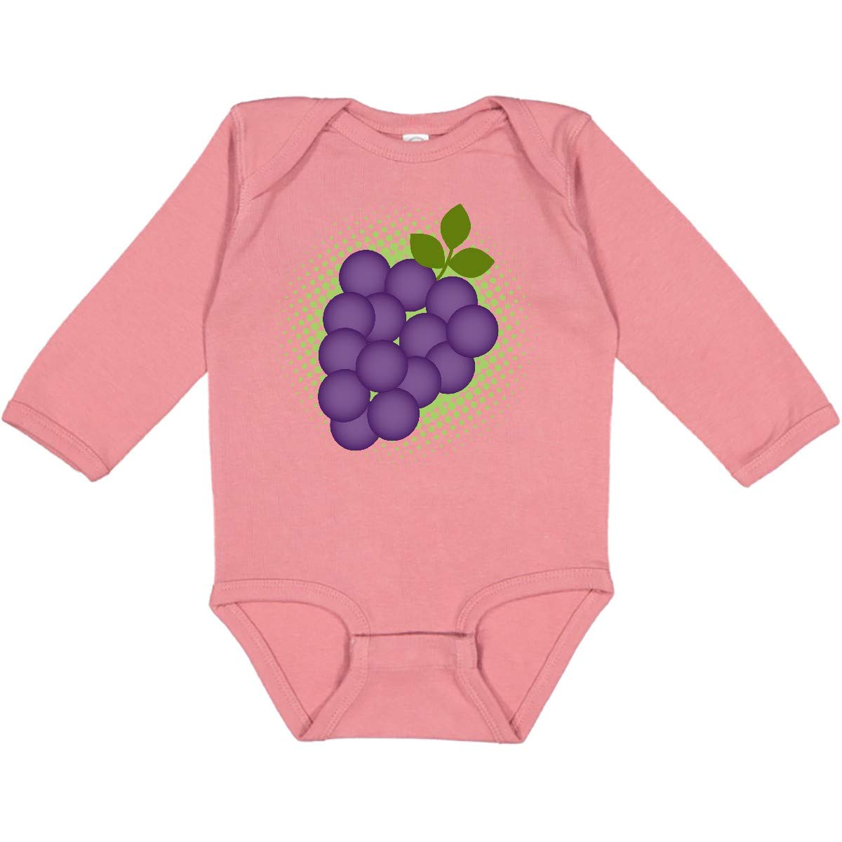 Inktastic Grapes Vineyard Fruit Grape Grower Long Sleeve Baby Bodysuit - Soft Cotton Onesie for Infants, Perfect for Vineyard Visits, Family Photos & Wine Country Outings