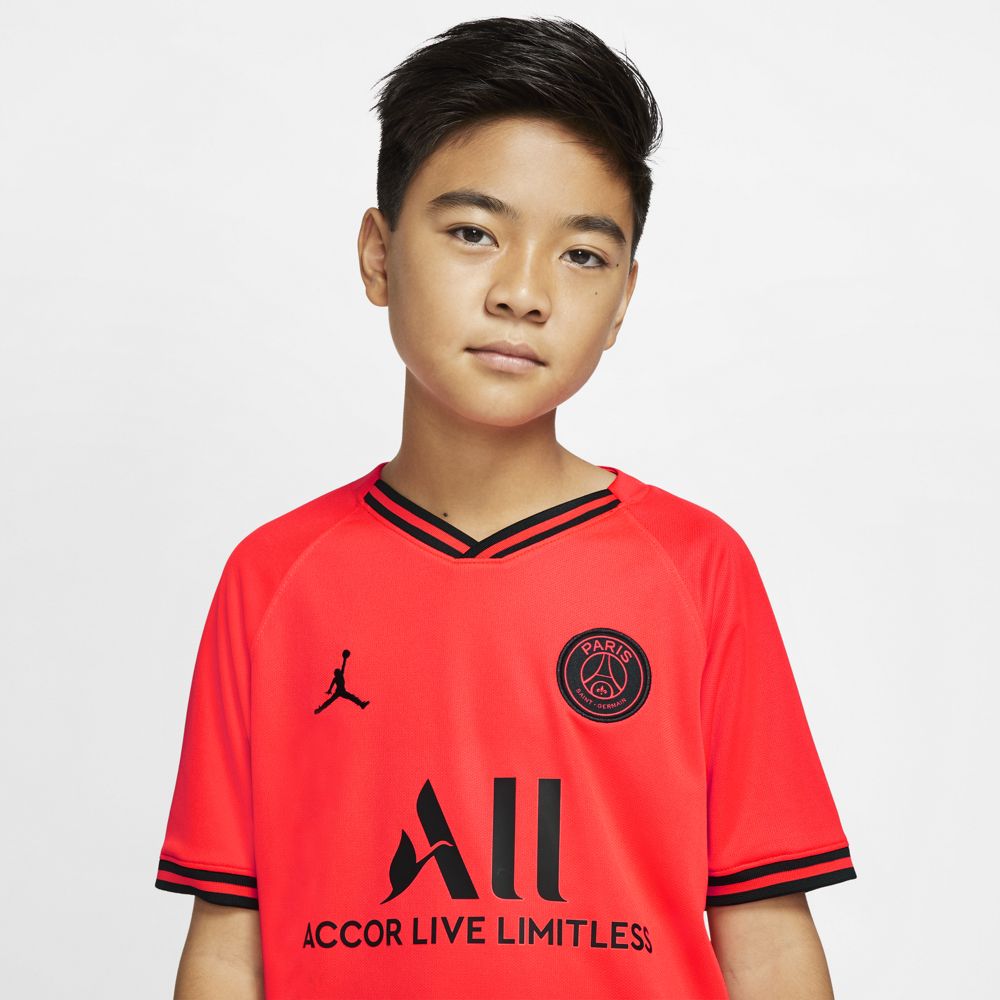 Nike Jordan x Paris Saint Germain 2019/20 Stadium Away Big Kids' Soccer Jersey - Authentic PSG Football Shirt for Youth - Perfect for Match Day, Training & Fan Support