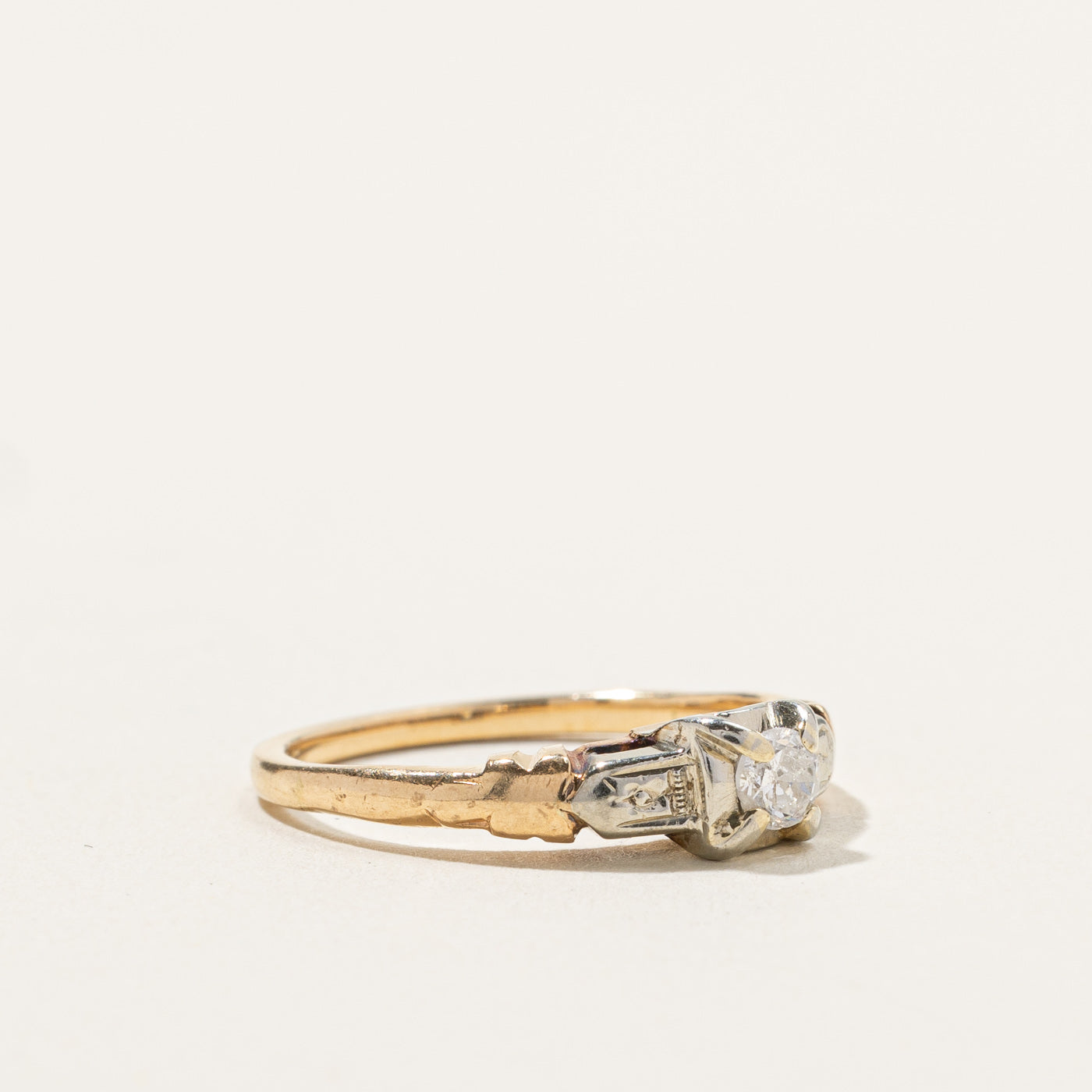 Vintage Diamond Ring 0.13ct Size 5.5 - Antique Style Engagement Wedding Band for Women - Perfect for Anniversary, Proposal & Special Occasions