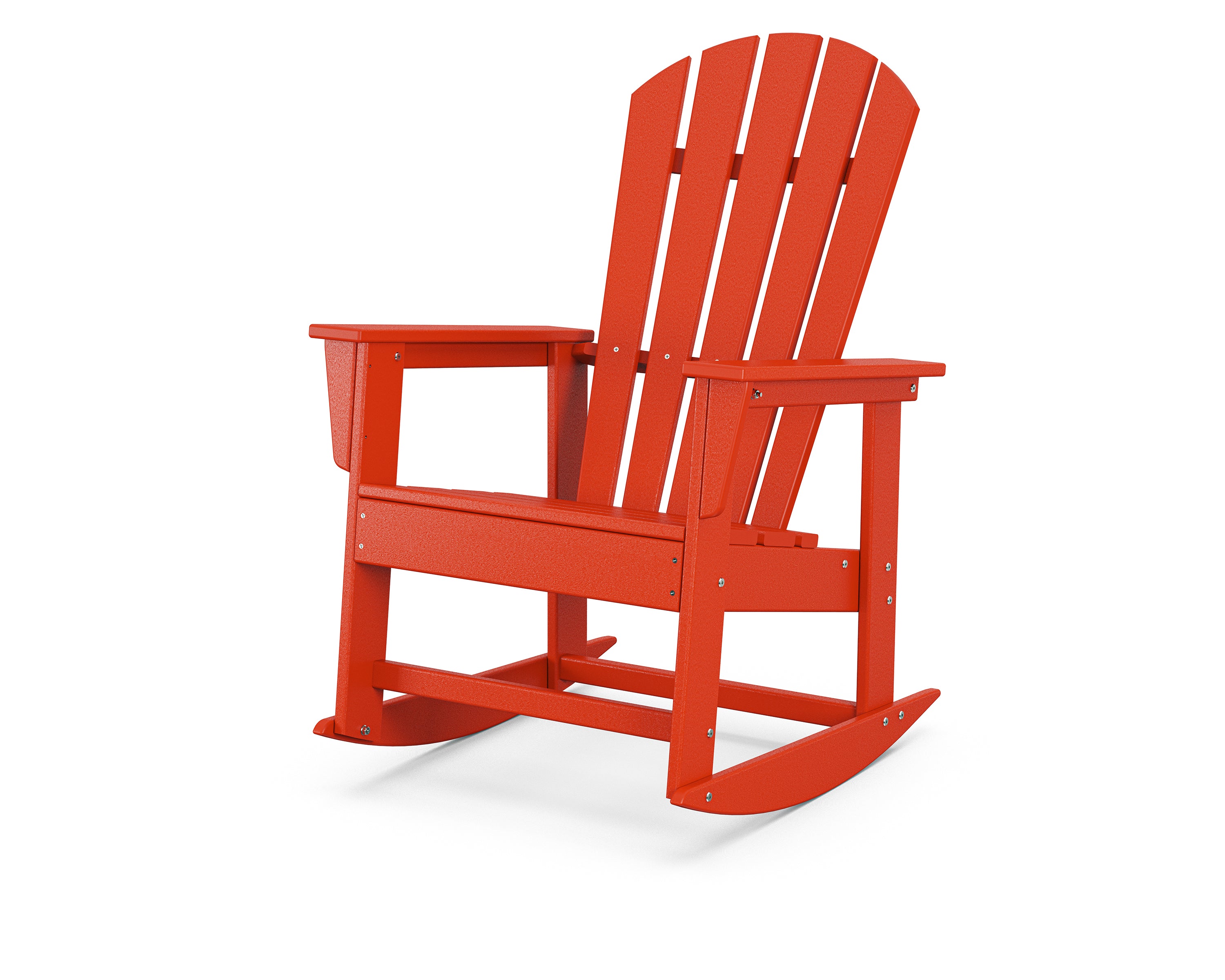 POLYWOOD South Beach Rocker - Durable Outdoor Rocking Chair for Patio, Garden, Poolside - All-Weather Resin Wicker Furniture - Perfect for Relaxing & Lounging