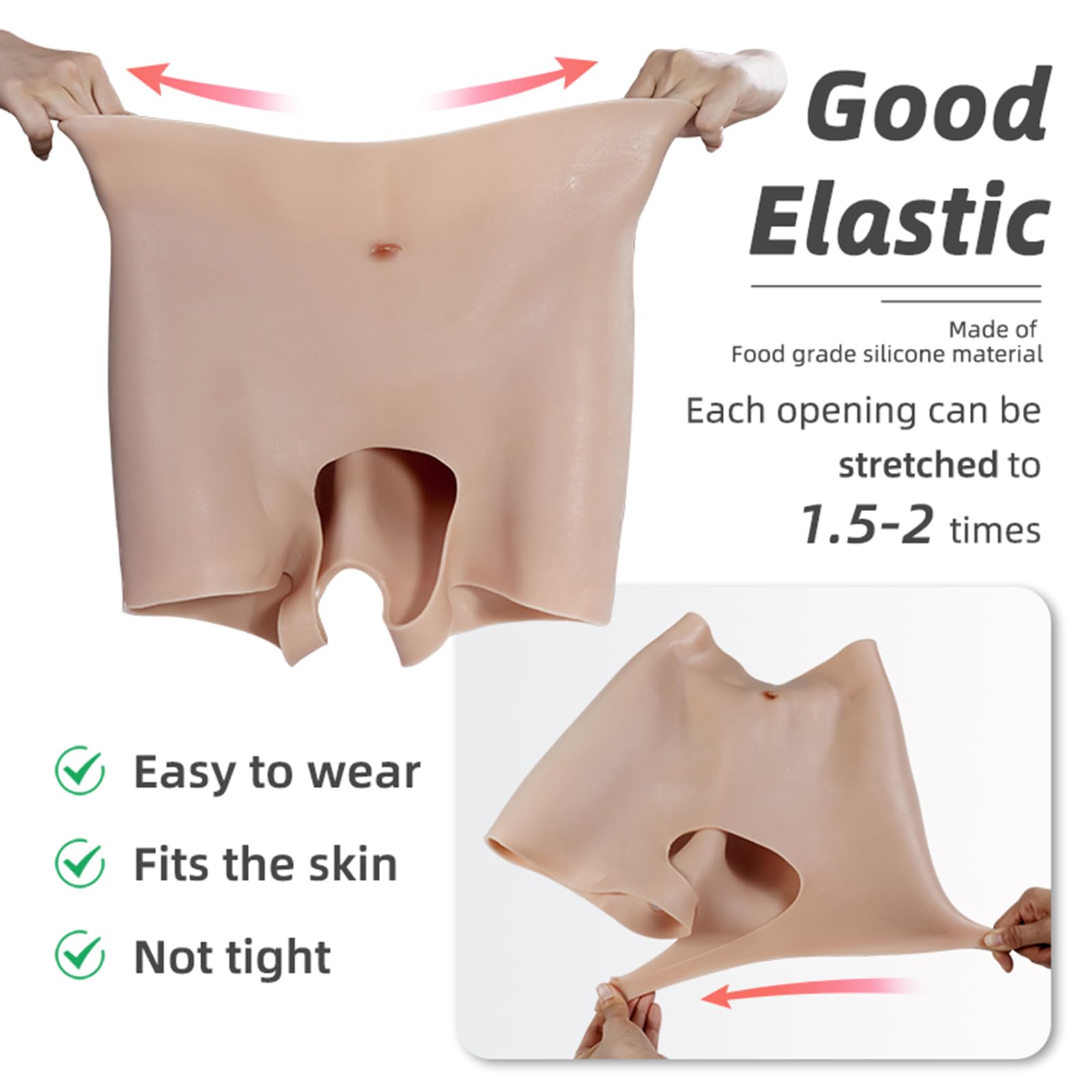 XSXL Silicone Hip Enhancer Shapewear - Butt Padded Push Up Panties for Transgender Women & Crossdressers - Fake Hips for Natural Curves - Perfect for Cosplay, Daily Wear & Confidence Boost