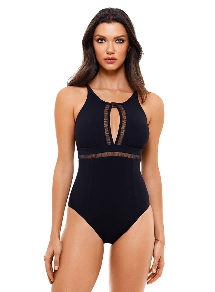Miraclesuit Women's Bandeau One Piece Swimsuit - Tummy Control & Slimming Bathing Suit for Women | Perfect for Beach Vacations, Pool Parties & Summer Getaways