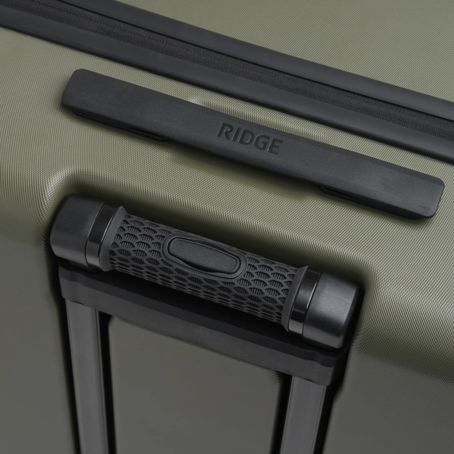 The Ridge Check-In Luggage - Durable German Makrolon Polycarbonate Hardshell Suitcase - TSA-Approved Lock & 360° Spinner Wheels - Matte Olive - Perfect for Business Travel & Vacation Trips