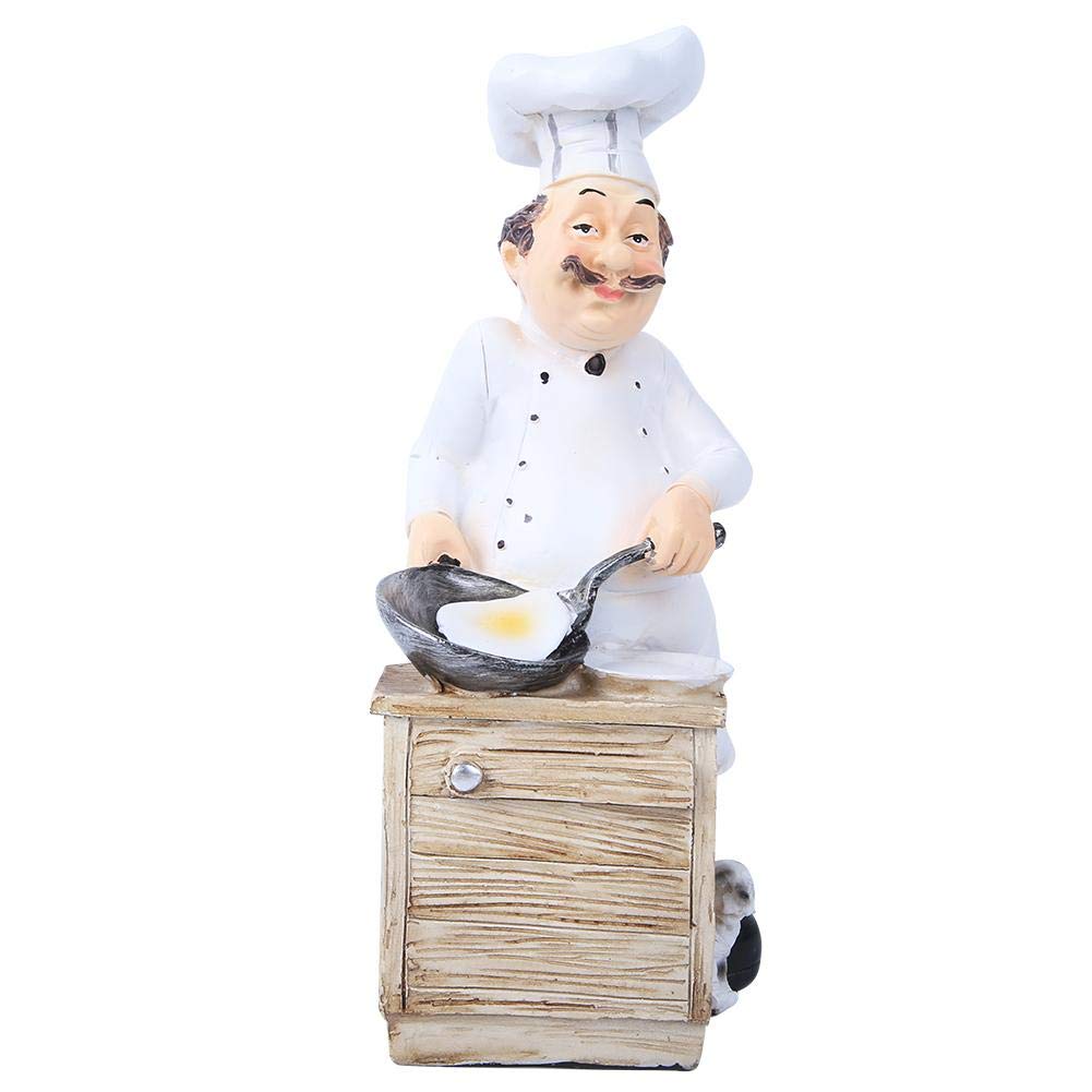 Durable Resin Chef Figurine - Elegant Home & Restaurant Decoration, Unique Gift for Cooking Enthusiasts - Perfect for Kitchen, Dining Room, or Office Desk Decor