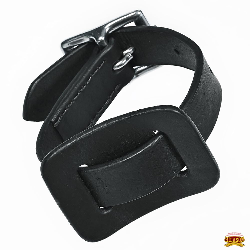HILASON Genuine Leather Western Bull Bell Strap for Horses - Durable Cowboy Rope Halter with Bell for Ranch, Rodeo & Trail Riding