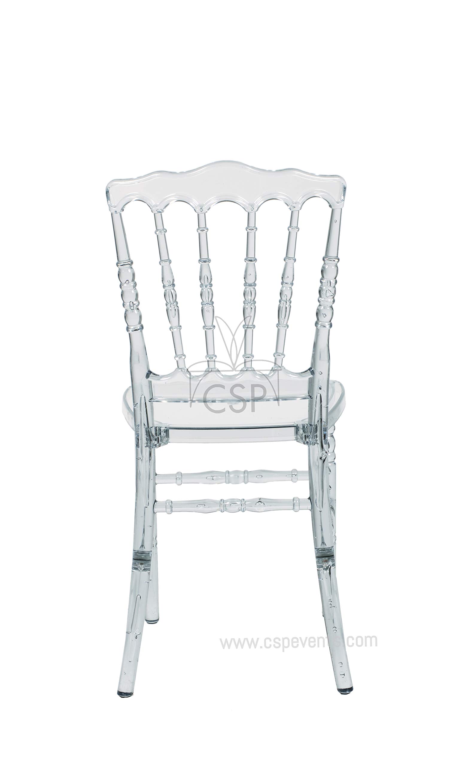 Commercial Seating Products - Napoleon Clear Chairs for Restaurants, Cafes & Outdoor Events - Durable Transparent Stackable Chairs for Business Use