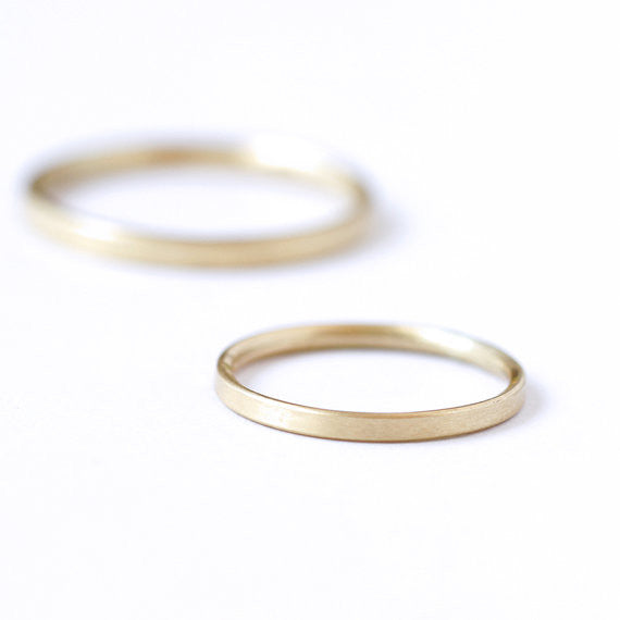 18K Solid Gold Wedding Band for Women & Men - Classic Simple Ring for Engagement, Anniversary & Everyday Wear