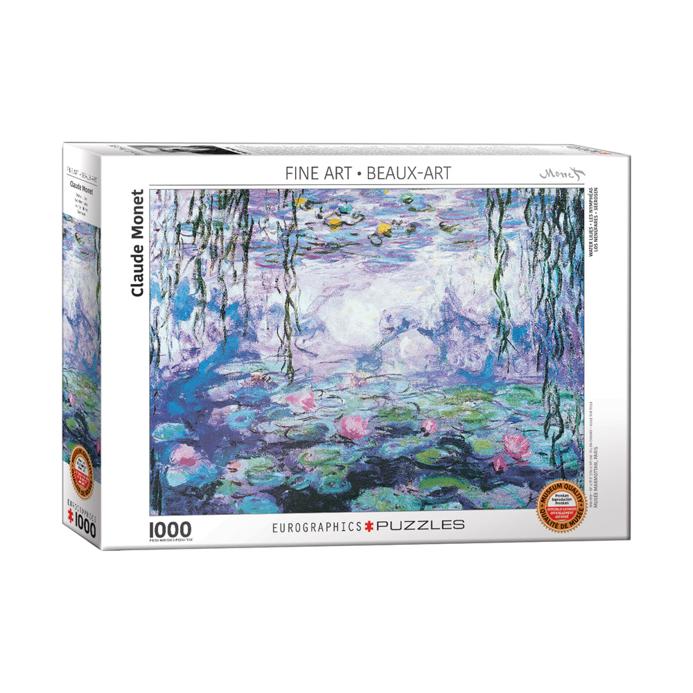 Claude Monet Water Lilies 1000 Piece Jigsaw Puzzle - Premium Art Puzzle for Adults, Home Decor & Relaxation
