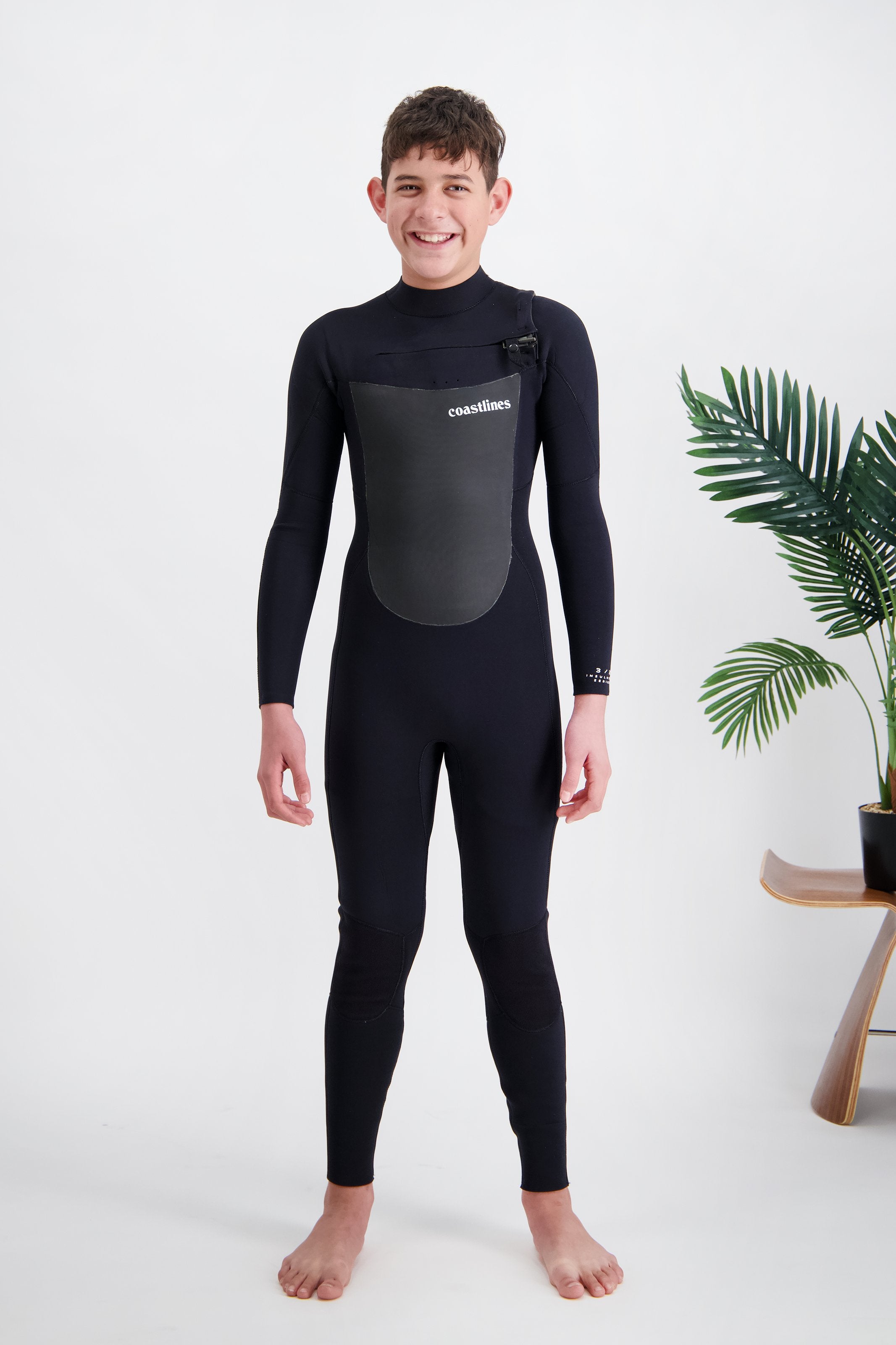 Premium Insulator Youth 3/2mm Chest Zip Steamer Wetsuit - Warm & Flexible Surfing, Diving & Water Sports Gear for Men & Women