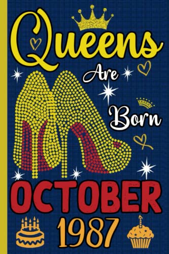 Funny October 1987 Birthday Notebook for Women - 48th Birthday Gift Idea, A5 Lined Journal 6x9 Inches 120 Pages - Perfect for Birthday Celebrations, Office Notes & Personal Diary