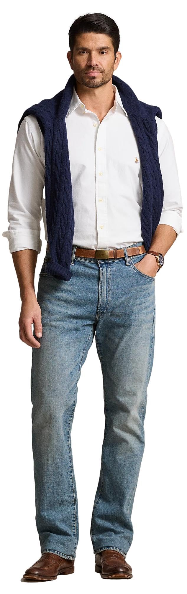 POLO RALPH LAUREN Men's Big & Tall Long Sleeve Oxford Button Down Shirt - Classic Casual Dress Shirt for Office, Business & Formal Occasions