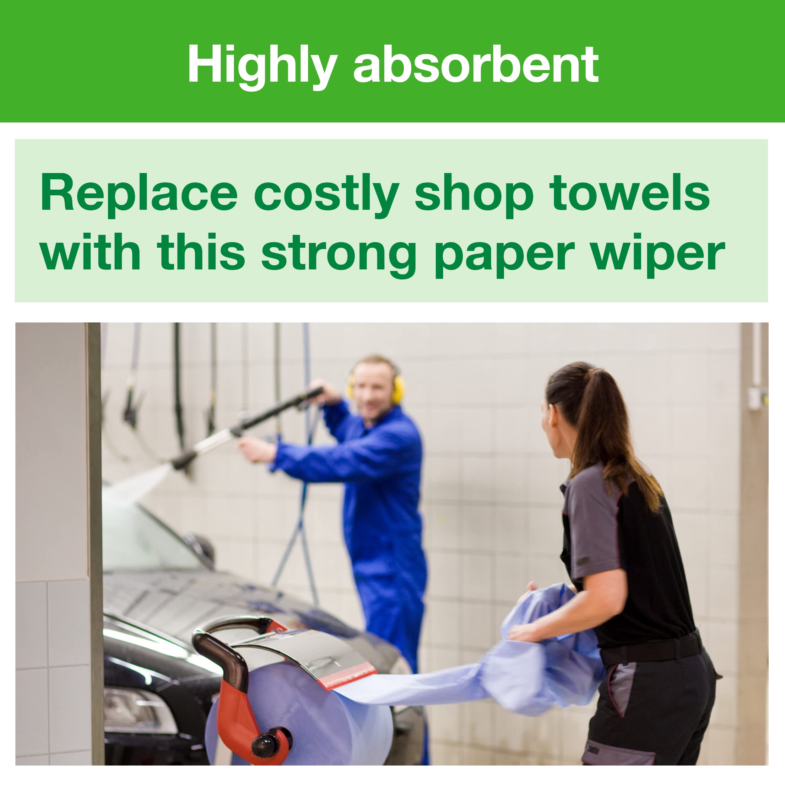 Tork Industrial Floor Stand Paper Towel Roll Dispenser - Heavy Duty Commercial Red Dispenser with 1 Refill Roll (800 Sheets) - Ideal for Restaurants, Hospitals, and Office Cleaning