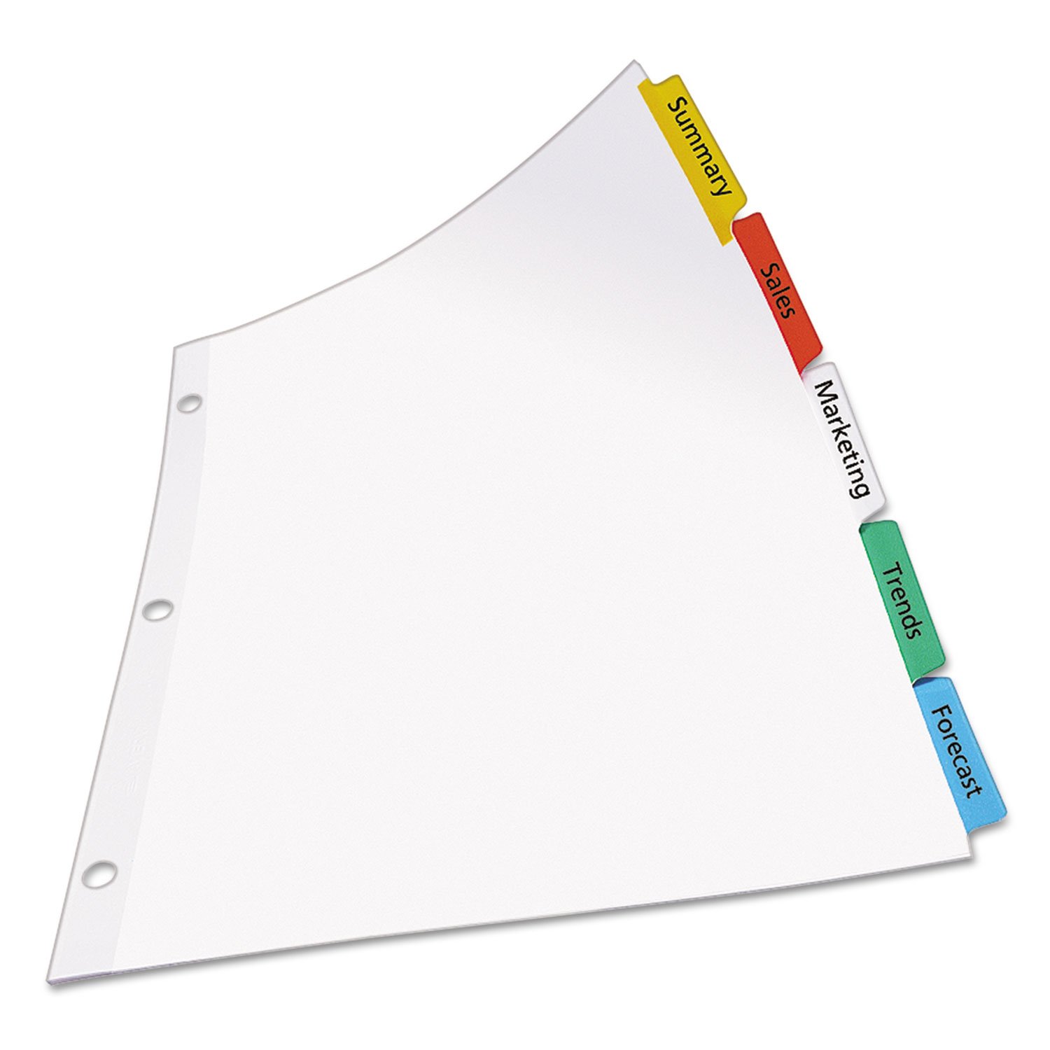 AVERY AVE11423 Clear Index Tabs - 25-Pack Punchable Label Dividers for Binders, Files & Organizers | Perfect for Office, School & Home Organization