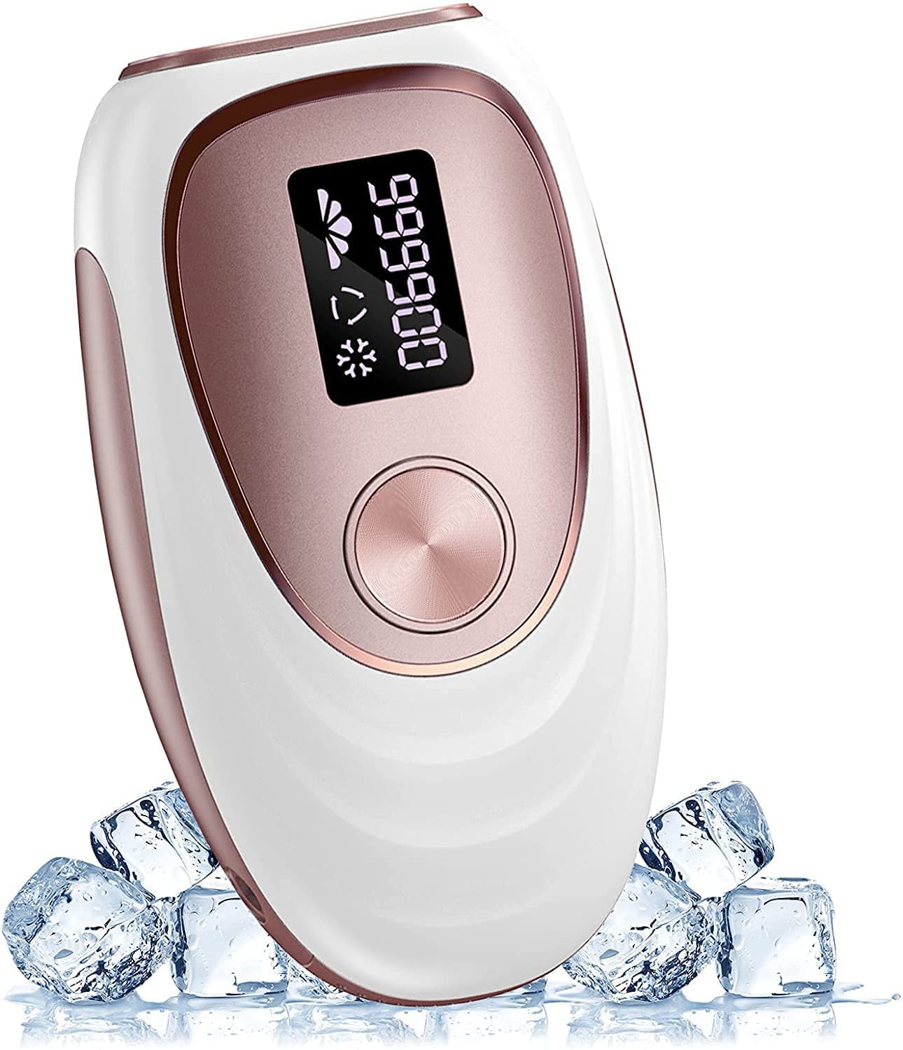 IPL Hair Removal Device with Ice Cooling System - Permanent Laser Hair Removal for Men & Women, 999,000 Light Pulses, Painless & Long-Lasting for Body, Face & Bikini Area - Perfect for Home Use & Smooth Skin Care