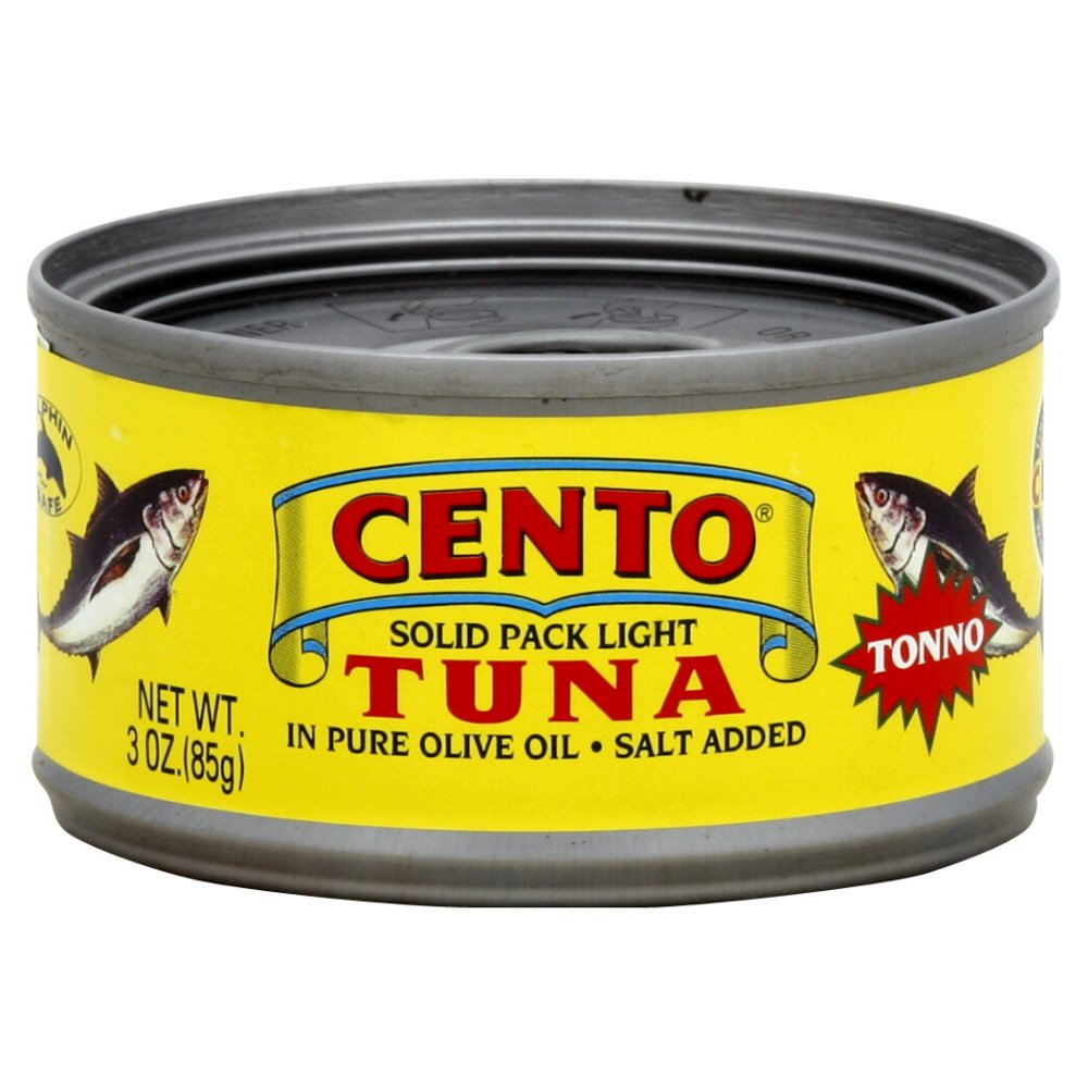 Cento Solid Packed Tuna in Olive Oil, 3 oz (Pack of 12) - Premium Canned Tuna for Salads, Sandwiches & Pasta Dishes - High Protein, Keto & Paleo Friendly