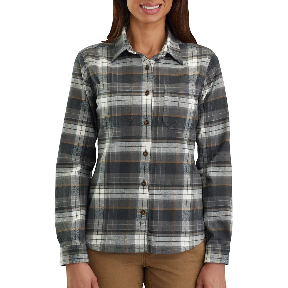 Carhartt Women's Rugged Flex Hamilton Flannel Shirt - Soft & Durable Workwear for Outdoor Activities, Hiking, and Casual Wear