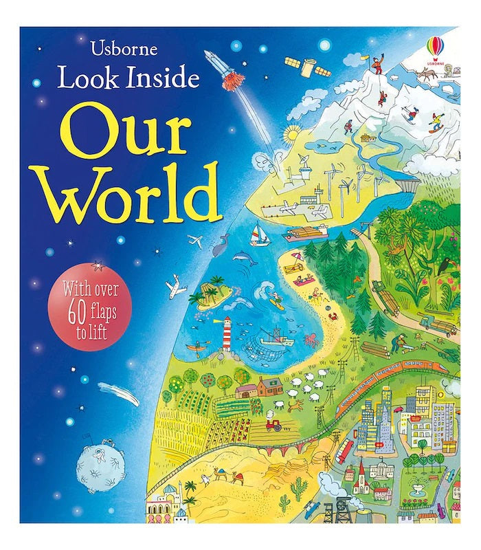 Usborne Look Inside: Our World - Interactive Lift-the-Flap Children's Book About Planet Earth | Perfect for Homeschooling & Classroom Learning