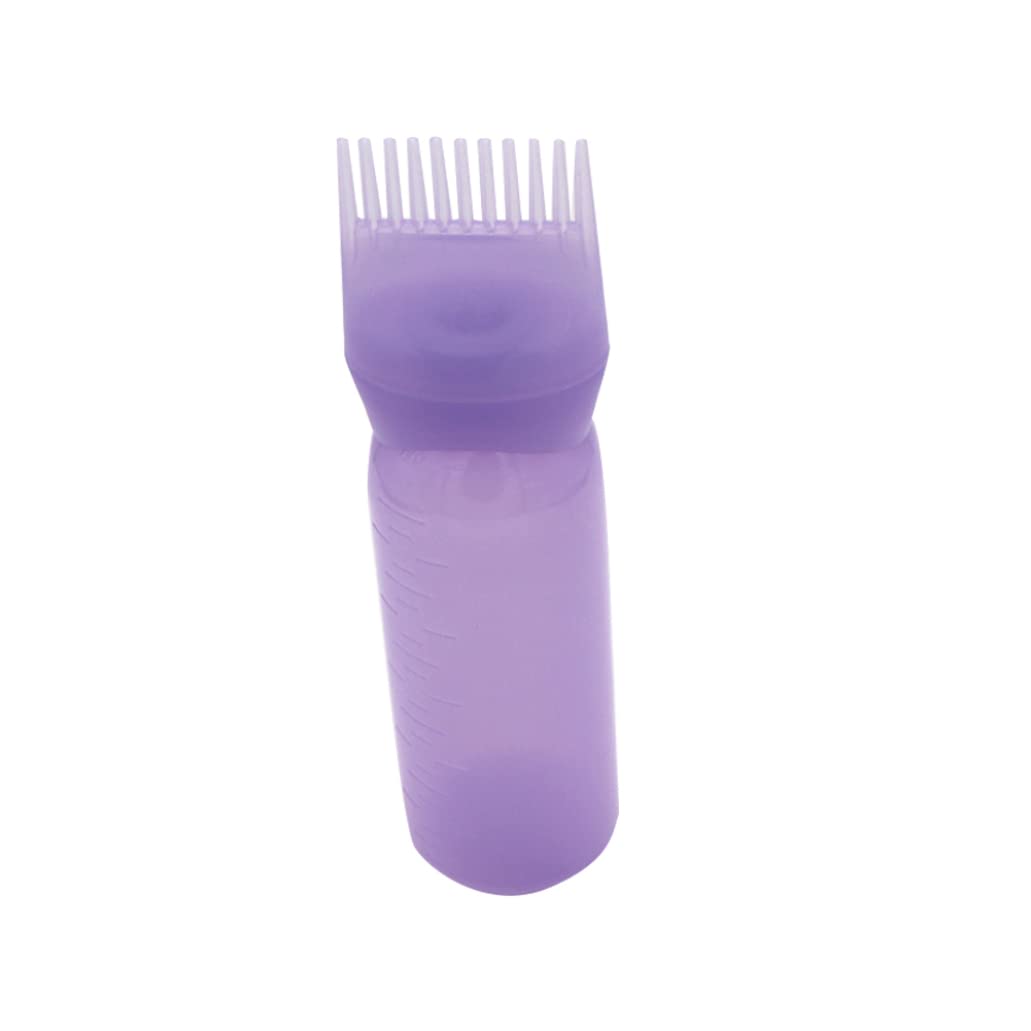 120ml Purple Hair Dye Bottle with Brush & Root Comb Applicator - Professional Hair Coloring Kit for At-Home Salon Results (Great for Touch-Ups, Highlights & Full Color Applications)