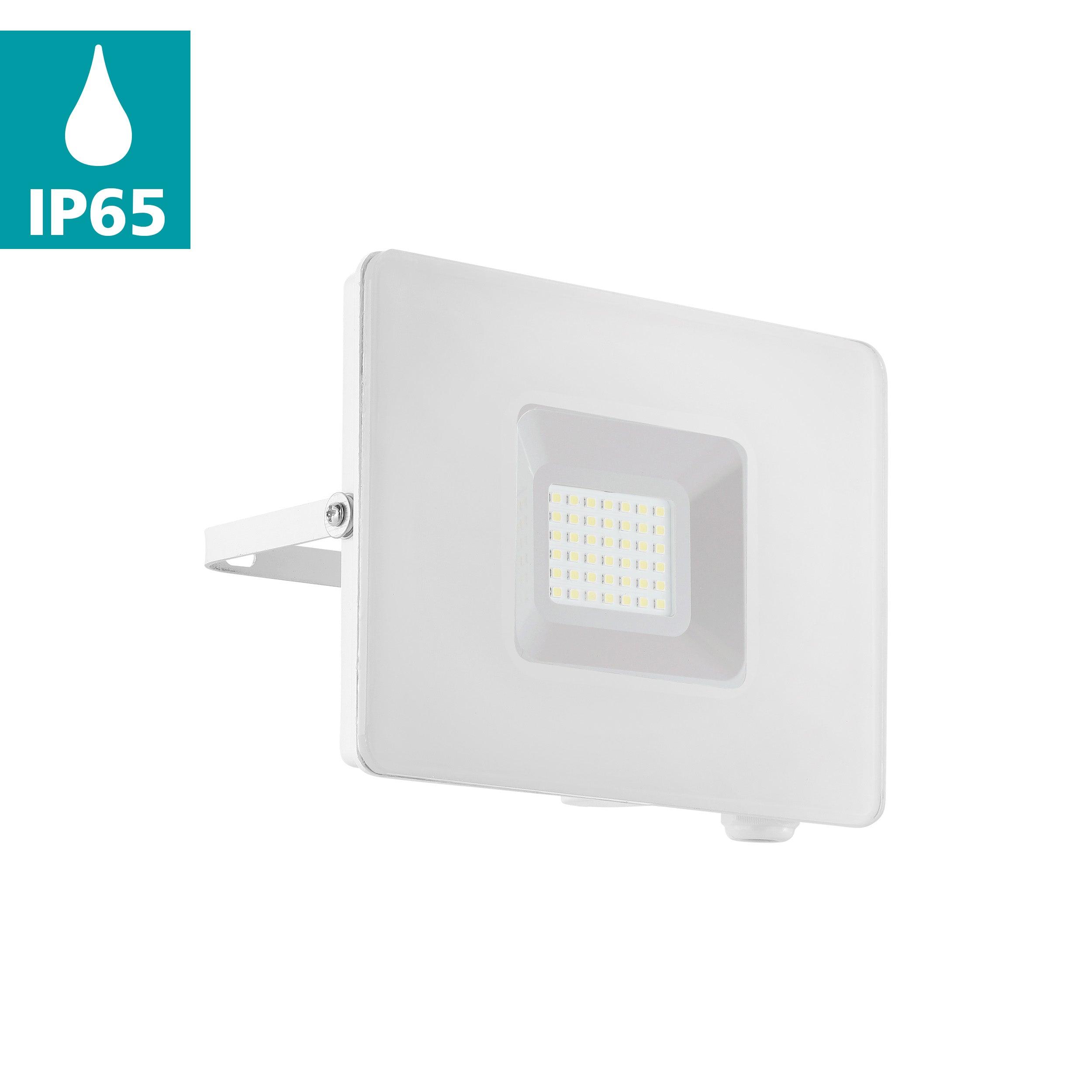 Eglo Faedo 3 IP65 White LED Outdoor Flood Light 31W - Waterproof Security Lighting for Garden, Patio, Driveway & Backyard