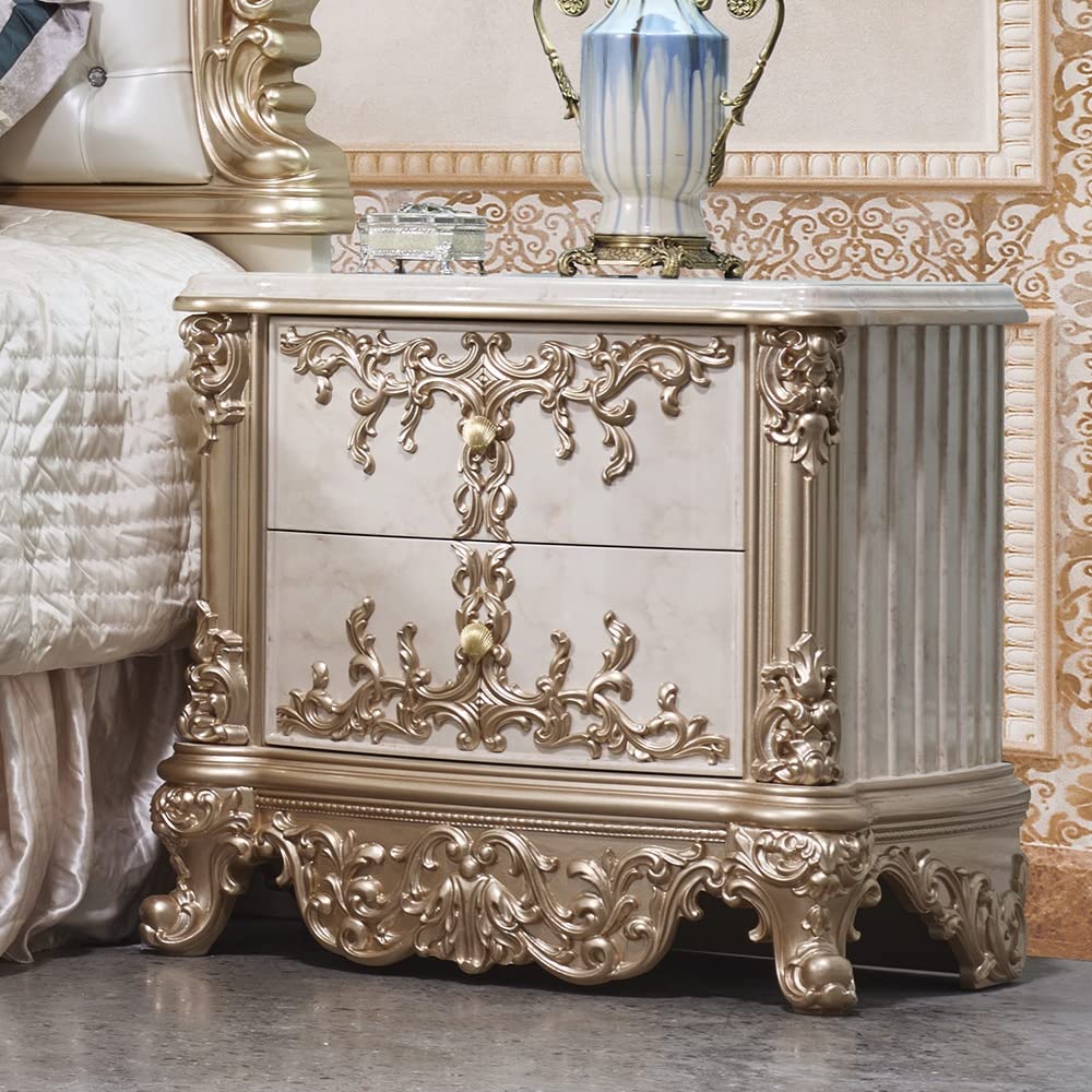 Luxury 6-Piece Bedroom Set - Queen Size Bed Frame, Vanity Desk with Stool & Mirror for Elegant Bedroom Decor | Perfect for Master Bedrooms, Guest Rooms & Bridal Suites