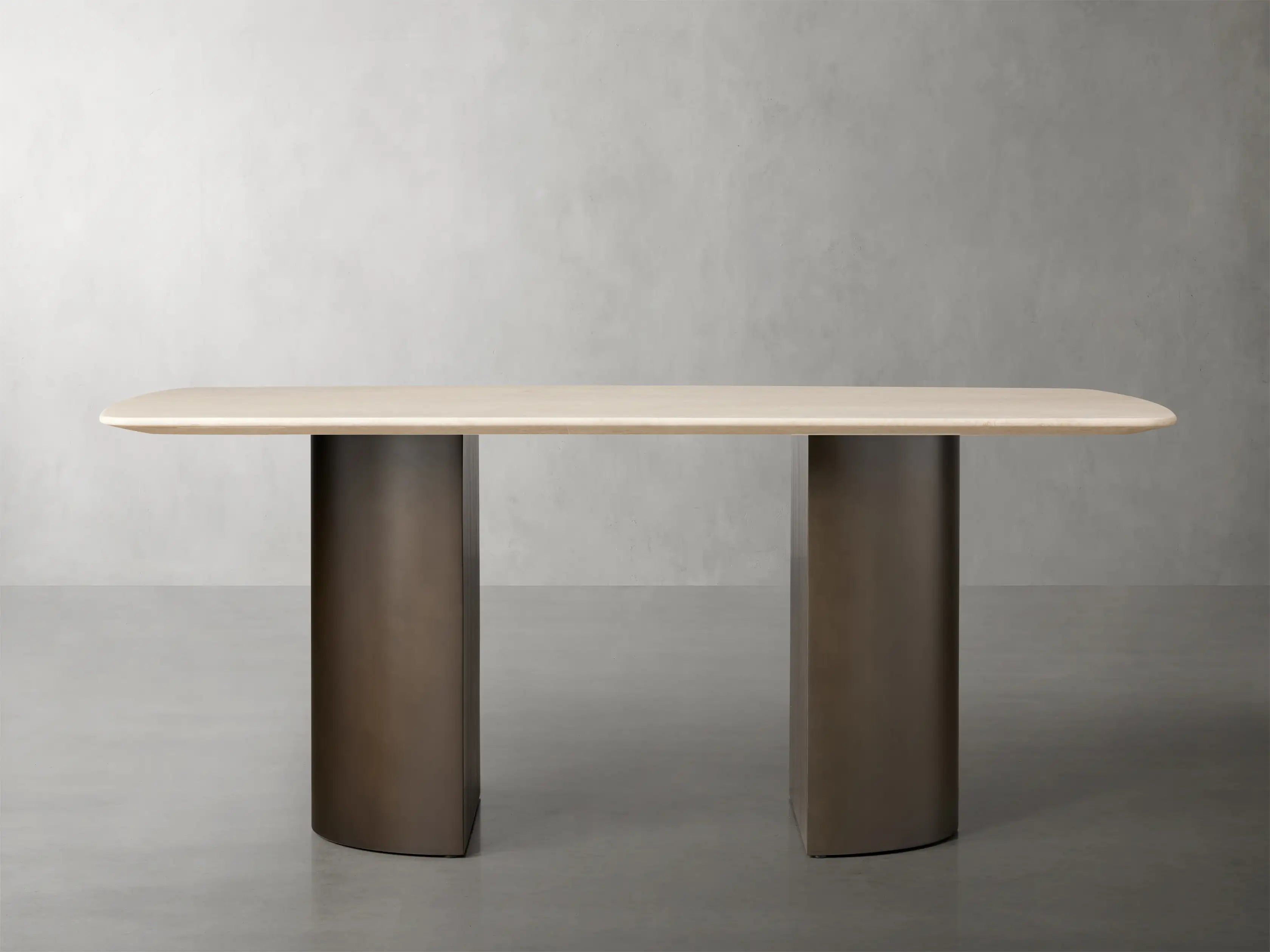 Saint Germain Stone Dining Table with Dauphine Base - Elegant Marble Top Dining Table for Modern Home, Perfect for Dinner Parties & Family Gatherings