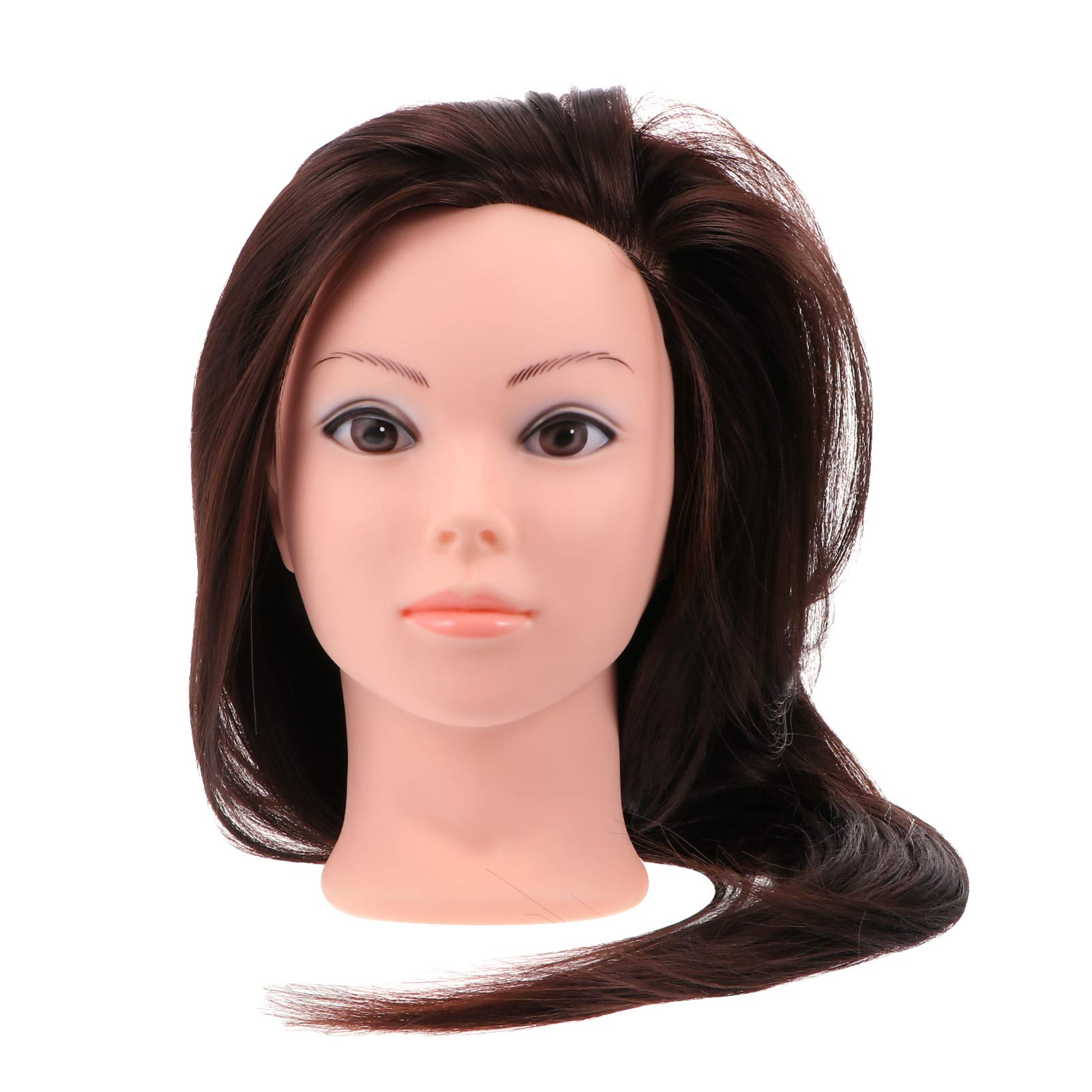 Lurrose Braiding Hair Mannequin Head with Stand - Natural Color Training Head for Braided Wigs Practice, Perfect for Salon Styling & Cosmetology Students
