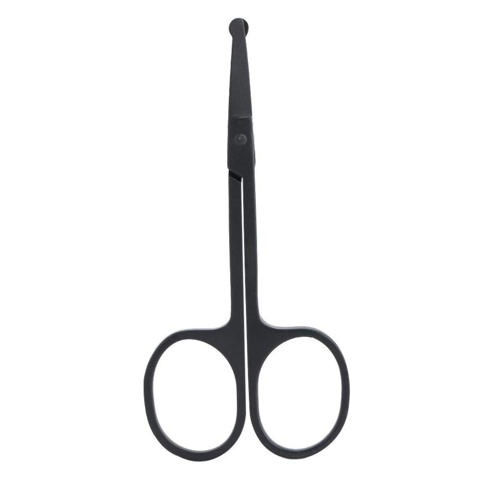 Premium Round Head Nose Hair Clippers - Ergonomic Stainless Steel Eyebrow & Facial Hair Scissors for Men - Compact Travel Size Grooming Kit for Home, Office & On-the-Go Personal Care