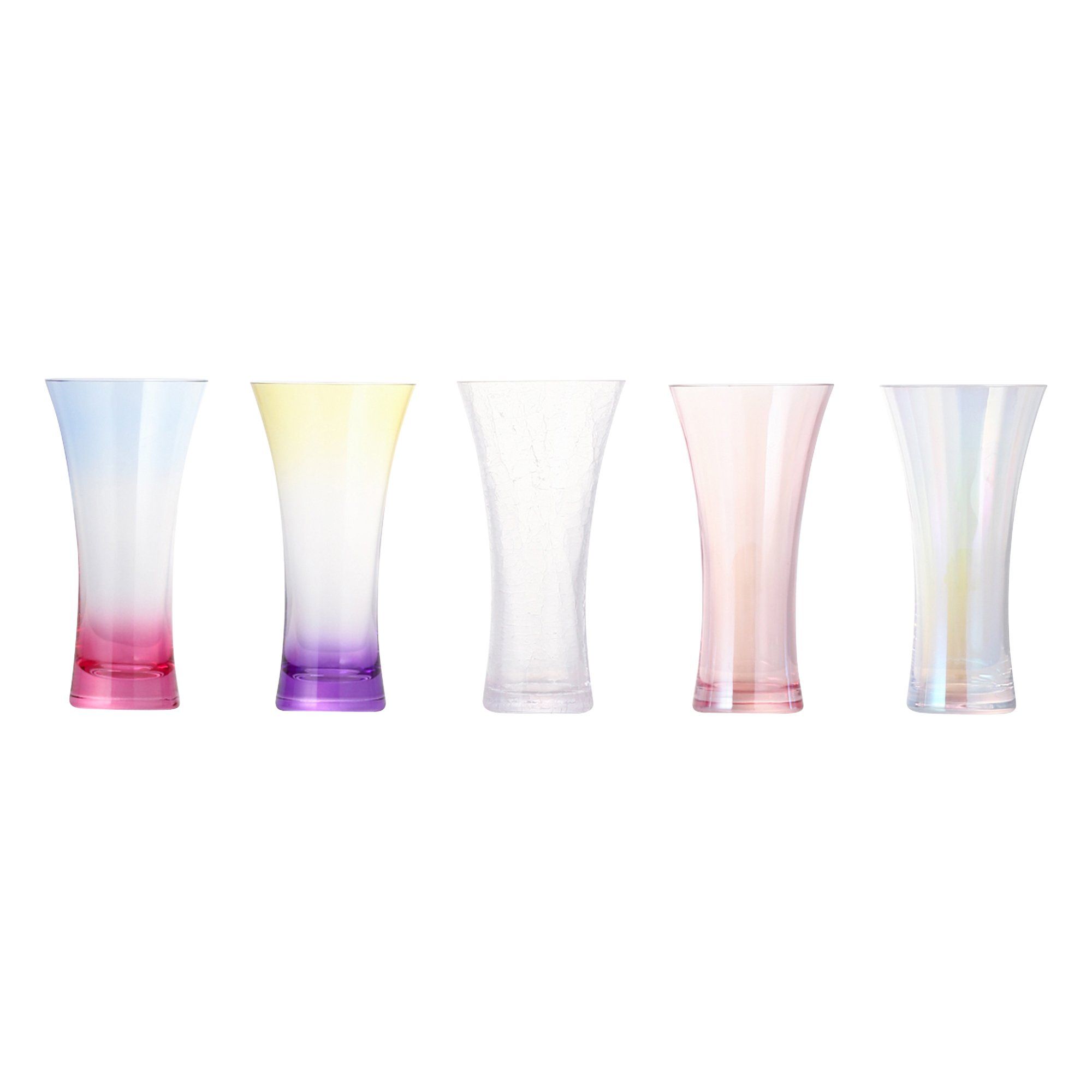 Luster Flower Vase - Medium Clear Glass Vase for Fresh or Artificial Flowers - Perfect for Home Decor, Wedding Centerpieces, and Tabletop Arrangements