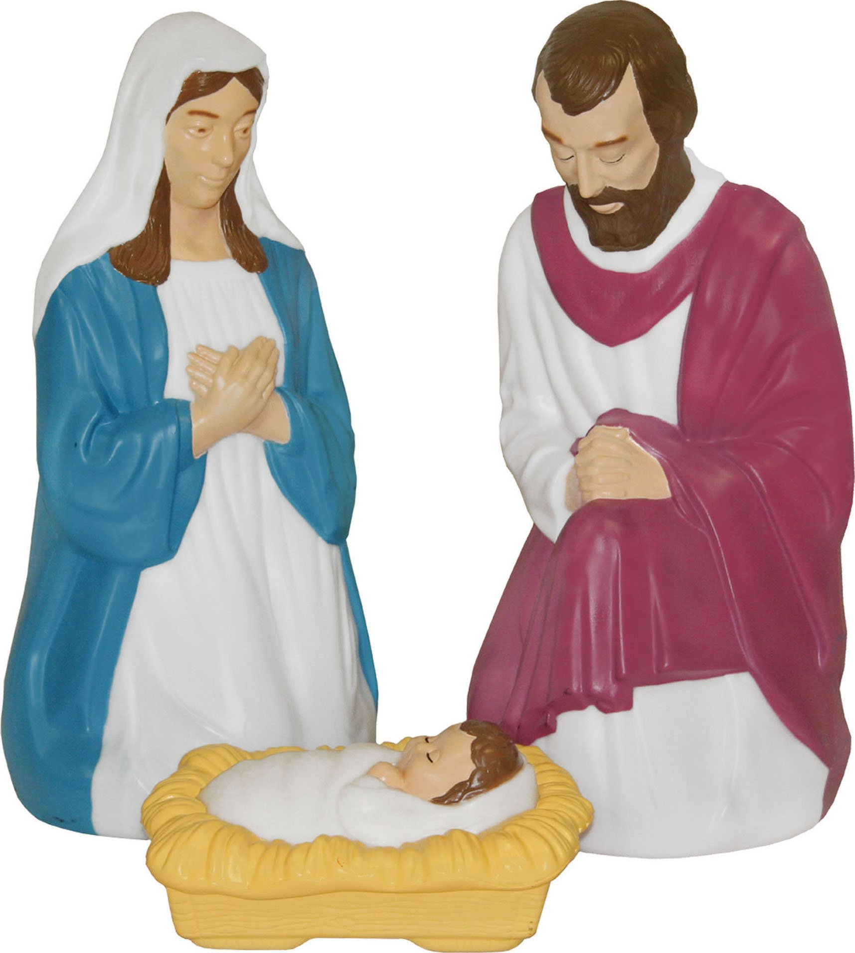 Nativity Scene Holy Family with LED Lights - Christmas Decoration for Home, Church & Holiday Displays