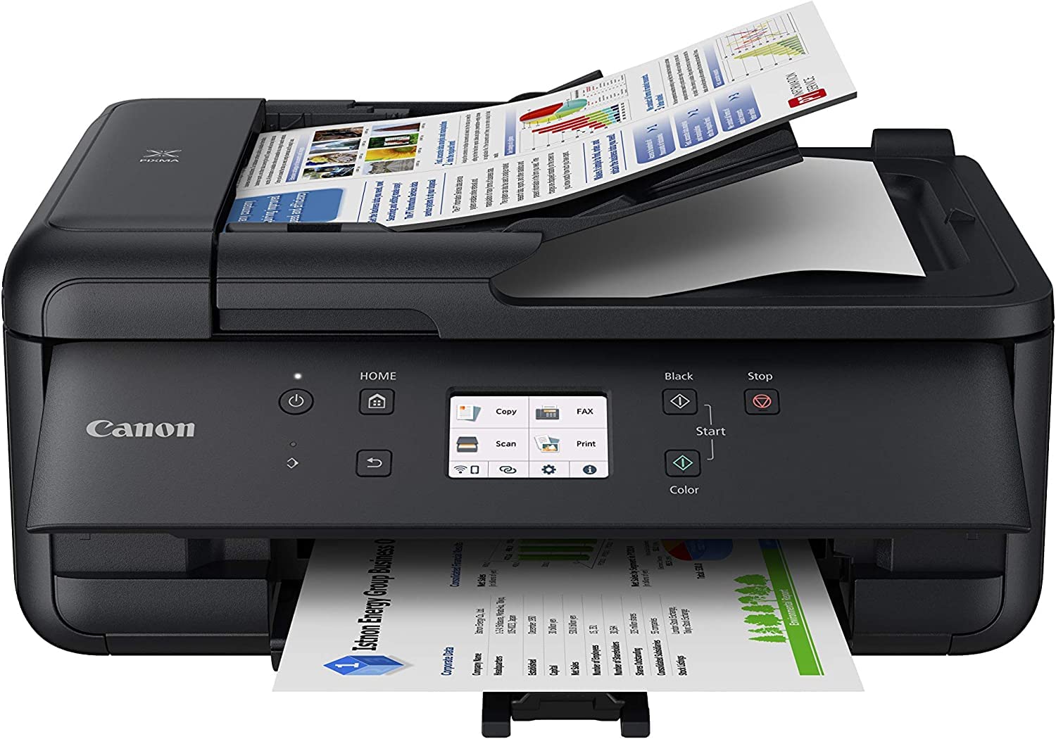 Canon PIXMA TR7620a Wireless All-in-One Inkjet Printer with Scanner, Copier & Fax - Black (4452C023) for Home Office & Small Business Printing Needs